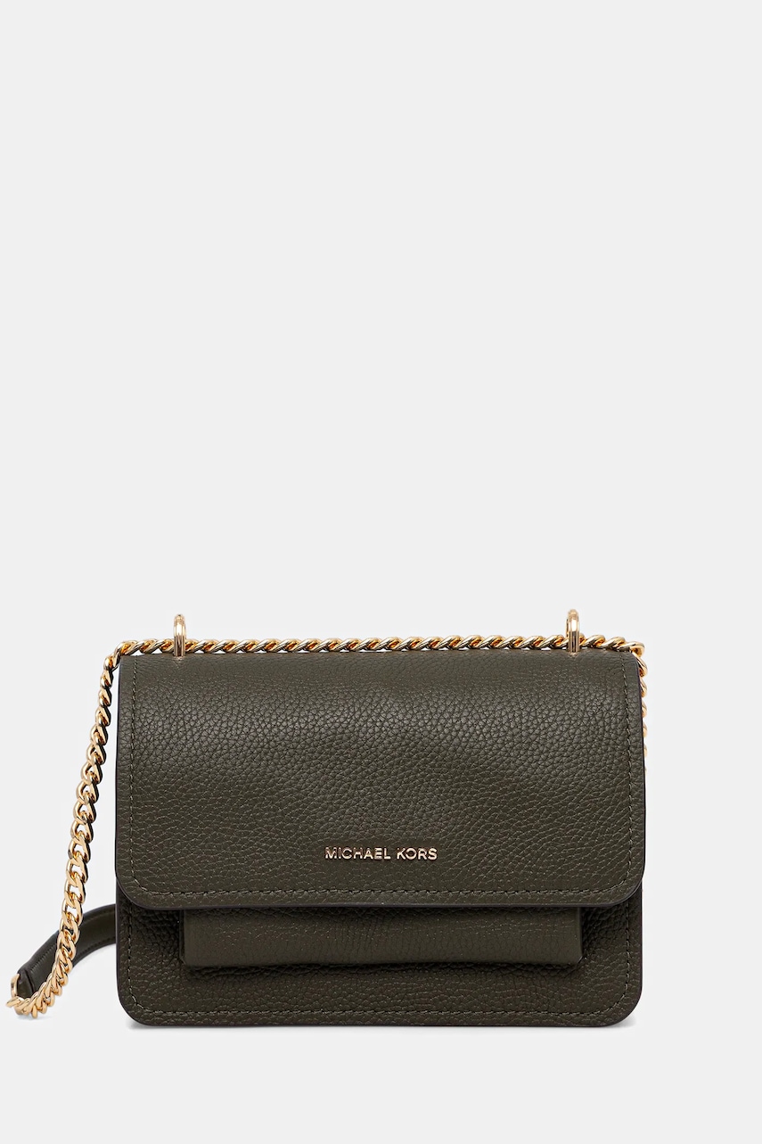 Δερμάτινη τσάντα MICHAEL Michael Kors χρώμα: μπεζ, 32T4GC7C1T