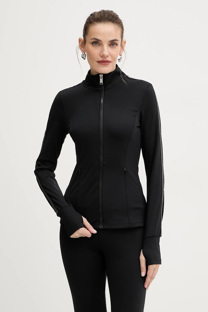 Μπλούζα MICHAEL Michael Kors χρώμα: μαύρο, MF551L91RE