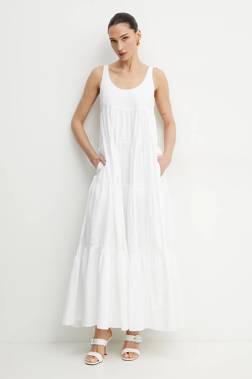 Φόρεμα MICHAEL Michael Kors χρώμα: άσπρο, MS582WLF4C