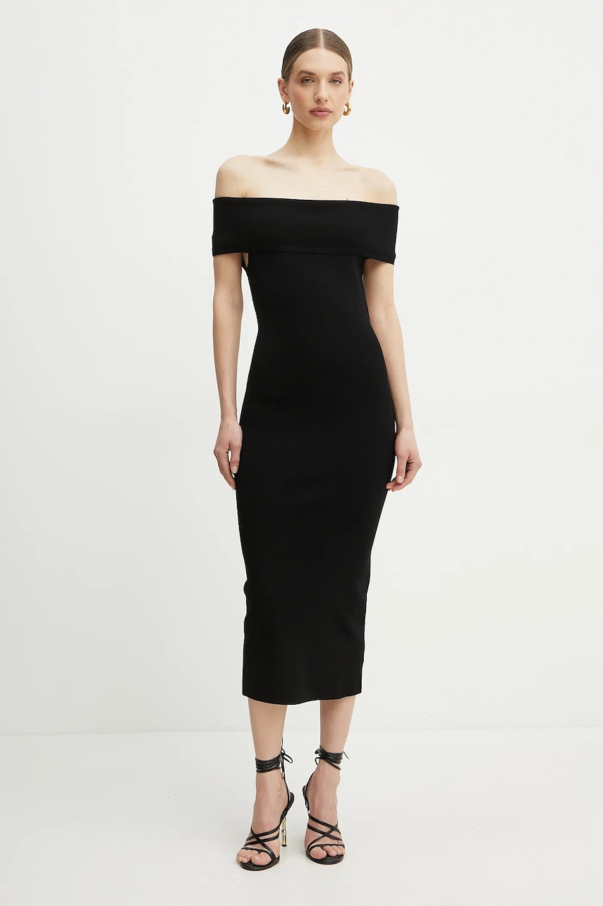Φόρεμα MICHAEL Michael Kors χρώμα: μαύρο, MS582Y033D