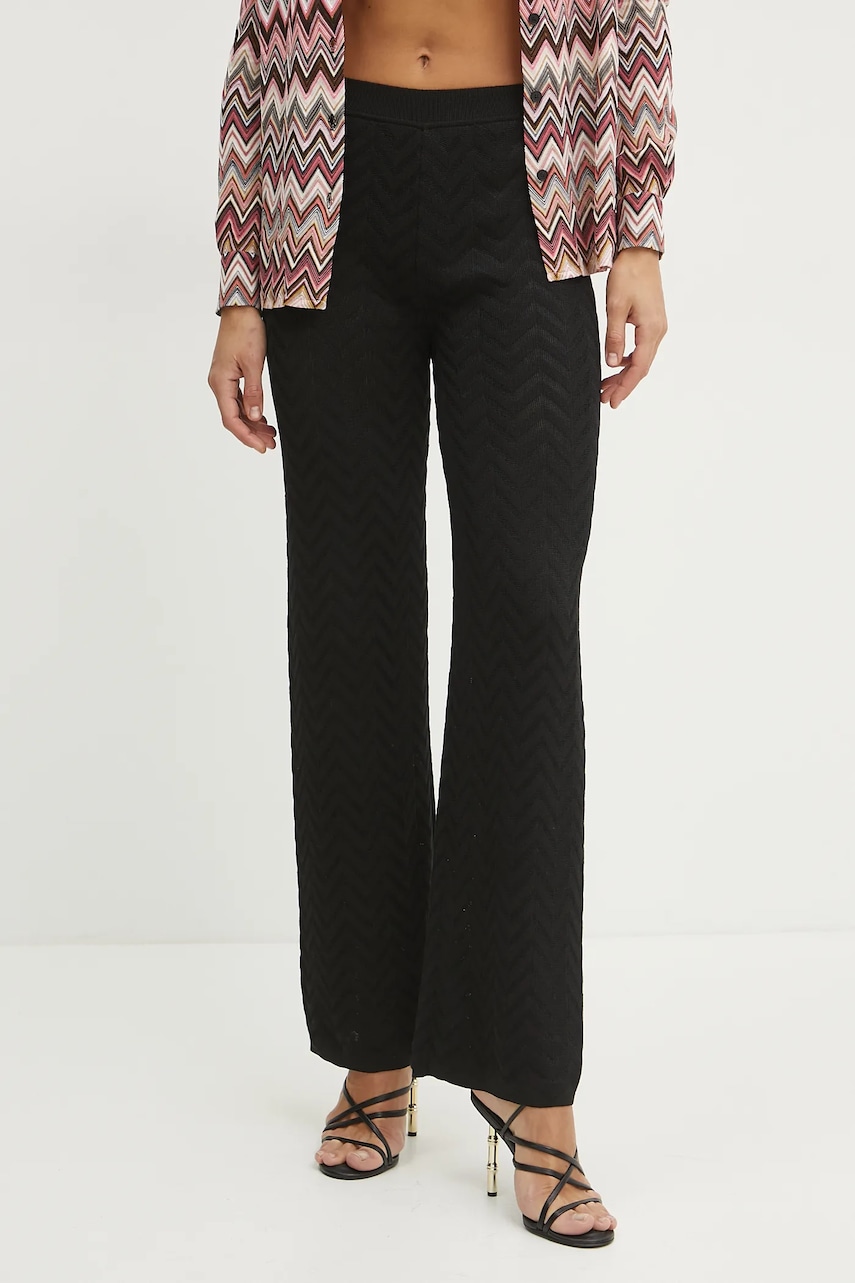 Παντελόνι Missoni χρώμα: μαύρο, DS25SI05.BK044U