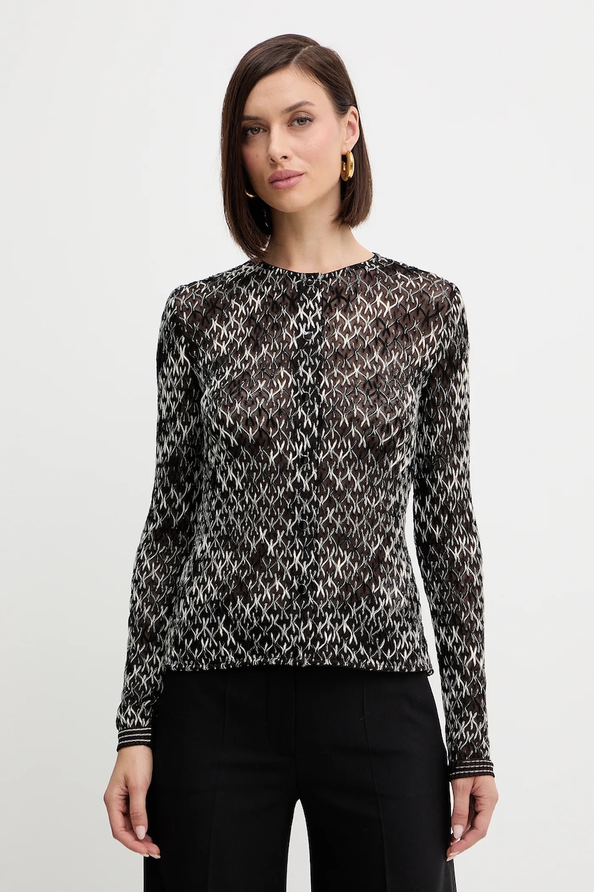 Μάλλινη μπλουζα Missoni γυναικεία, χρώμα: καφέ, DS25WM08.BR012N