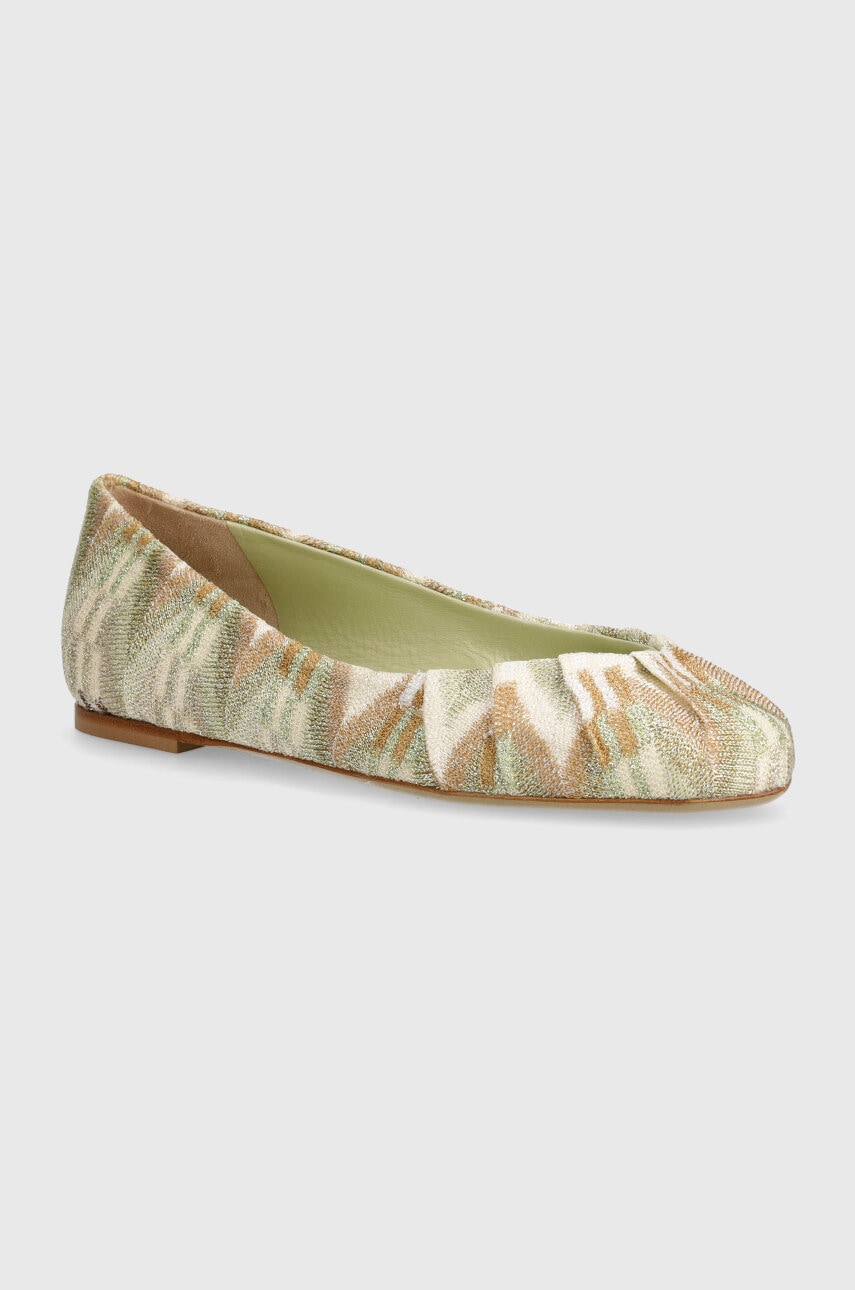Μπαλαρίνες Missoni Iris χρώμα: πράσινο, M31_024