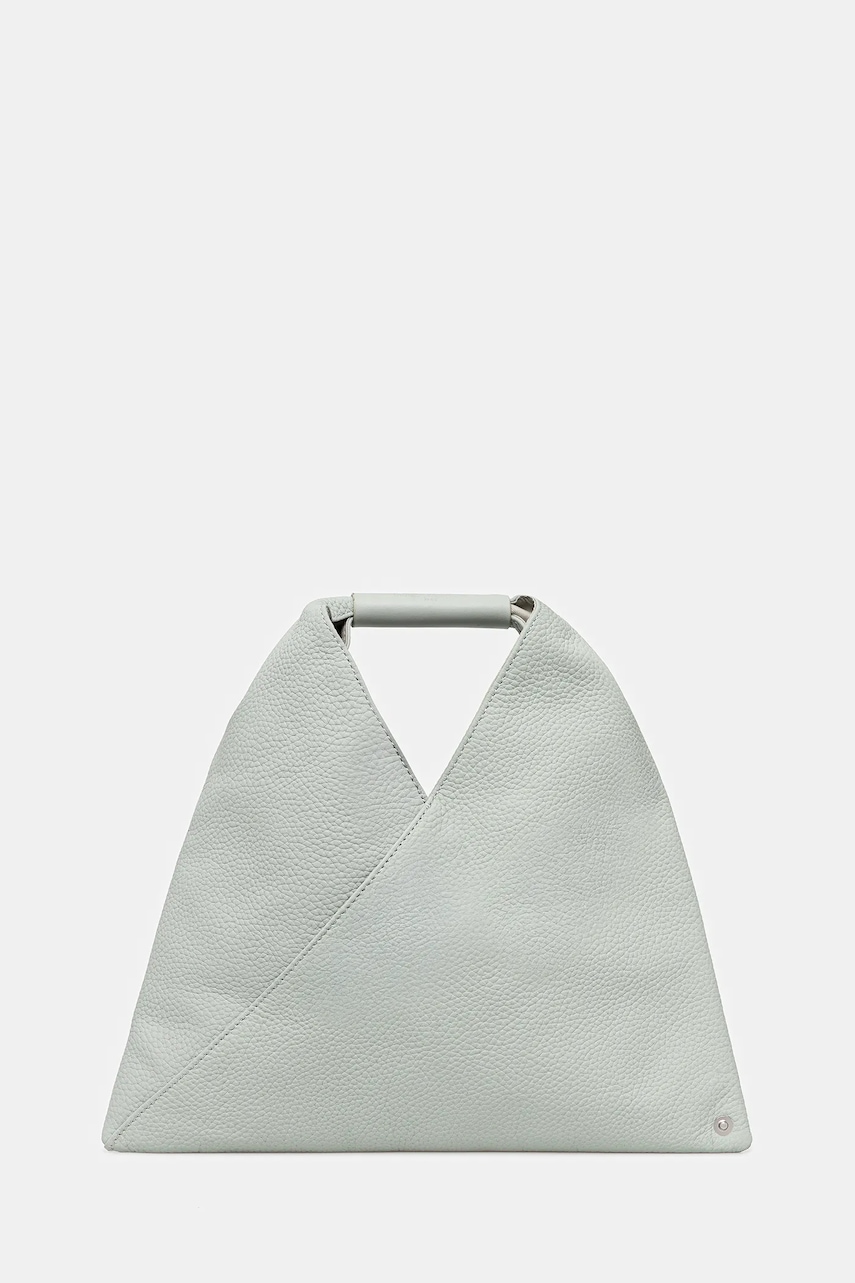 Δερμάτινη τσάντα MM6 Maison Margiela χρώμα: γκρι, SB6WD0013