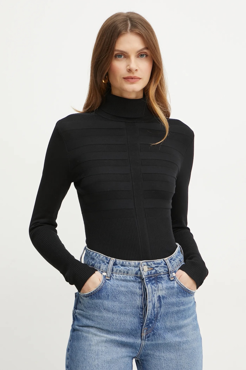 Πουλόβερ Morgan χρώμα: μαύρο