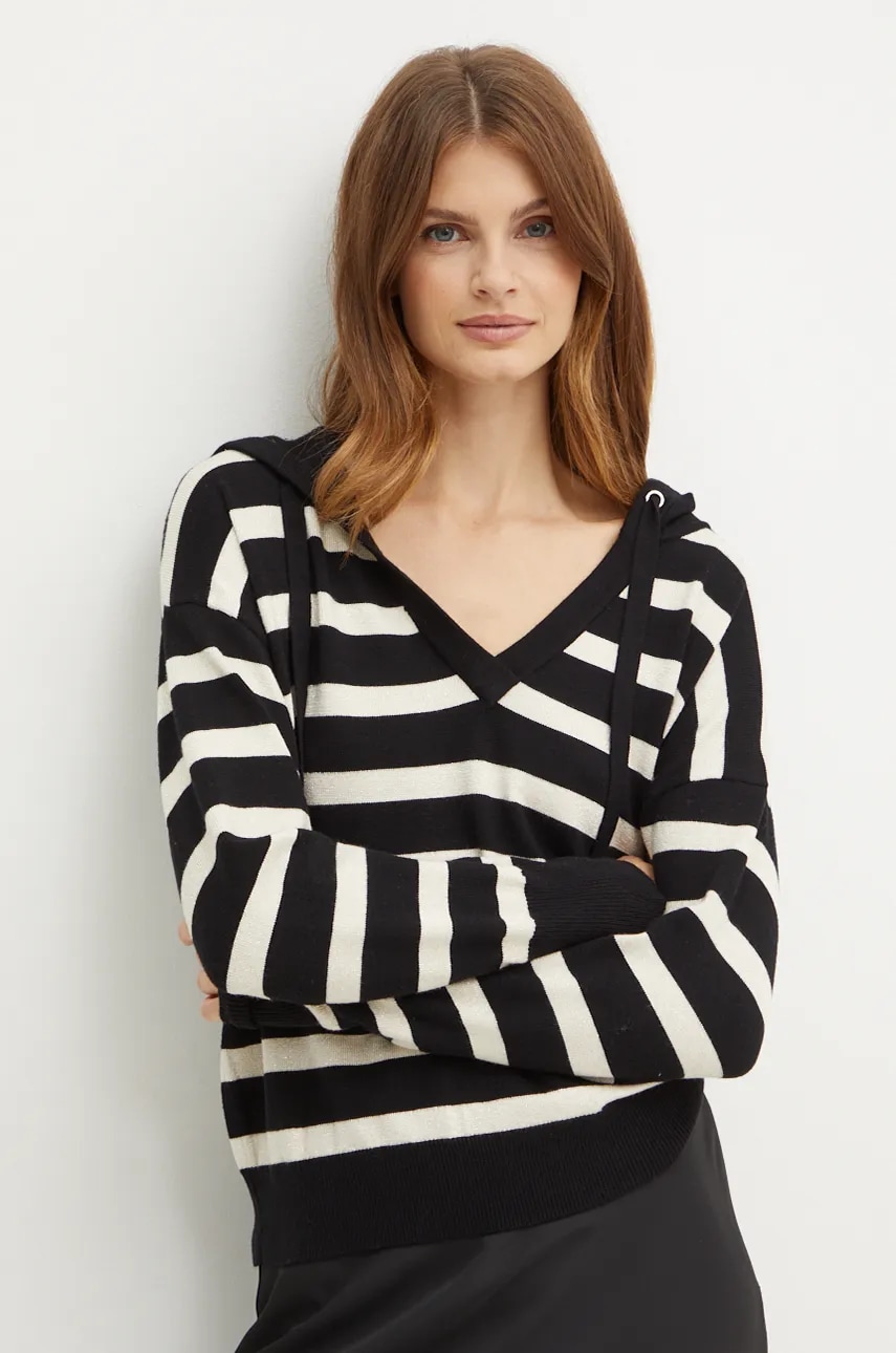 Πουλόβερ Morgan MBALLON χρώμα: μαύρο, MBALLON