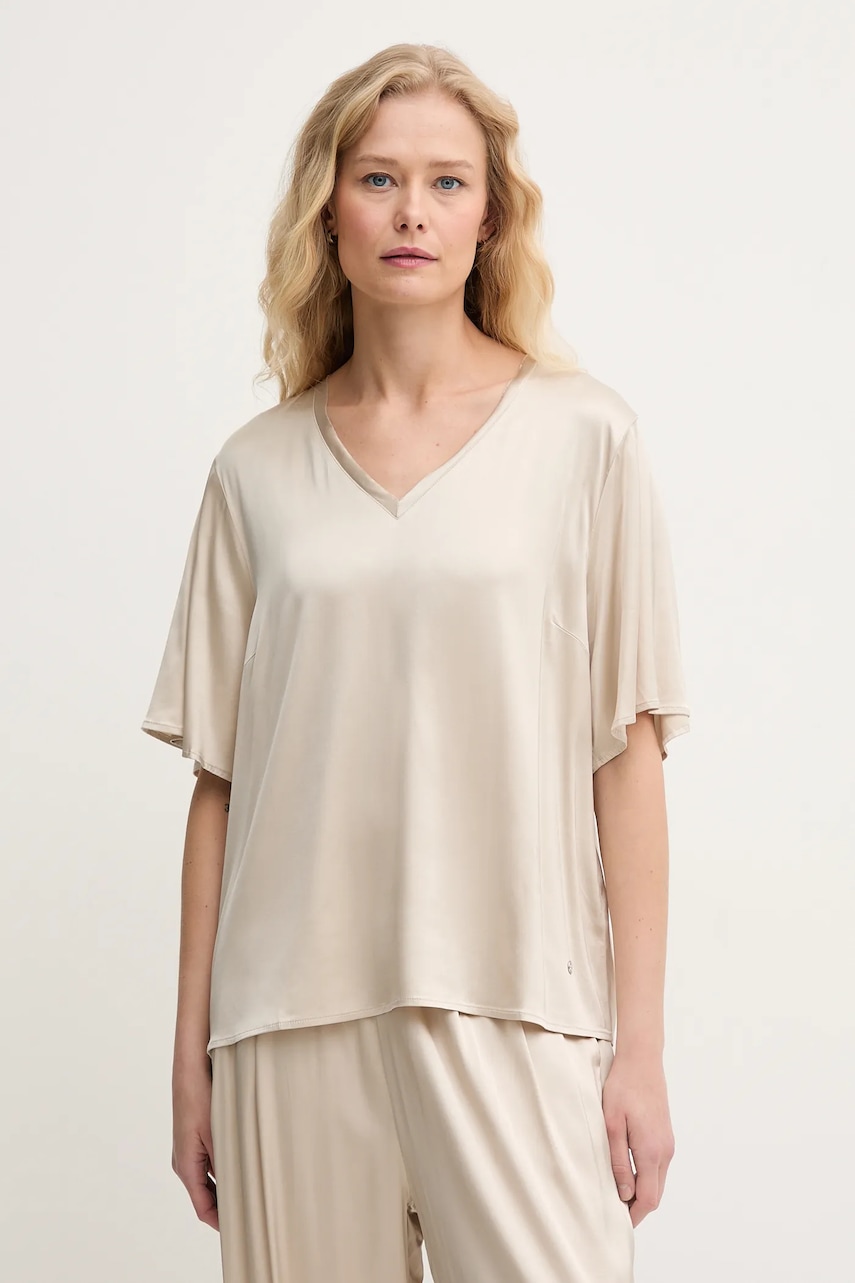 Μπλουζάκι Mos Mosh χρώμα: καφέ, 169330