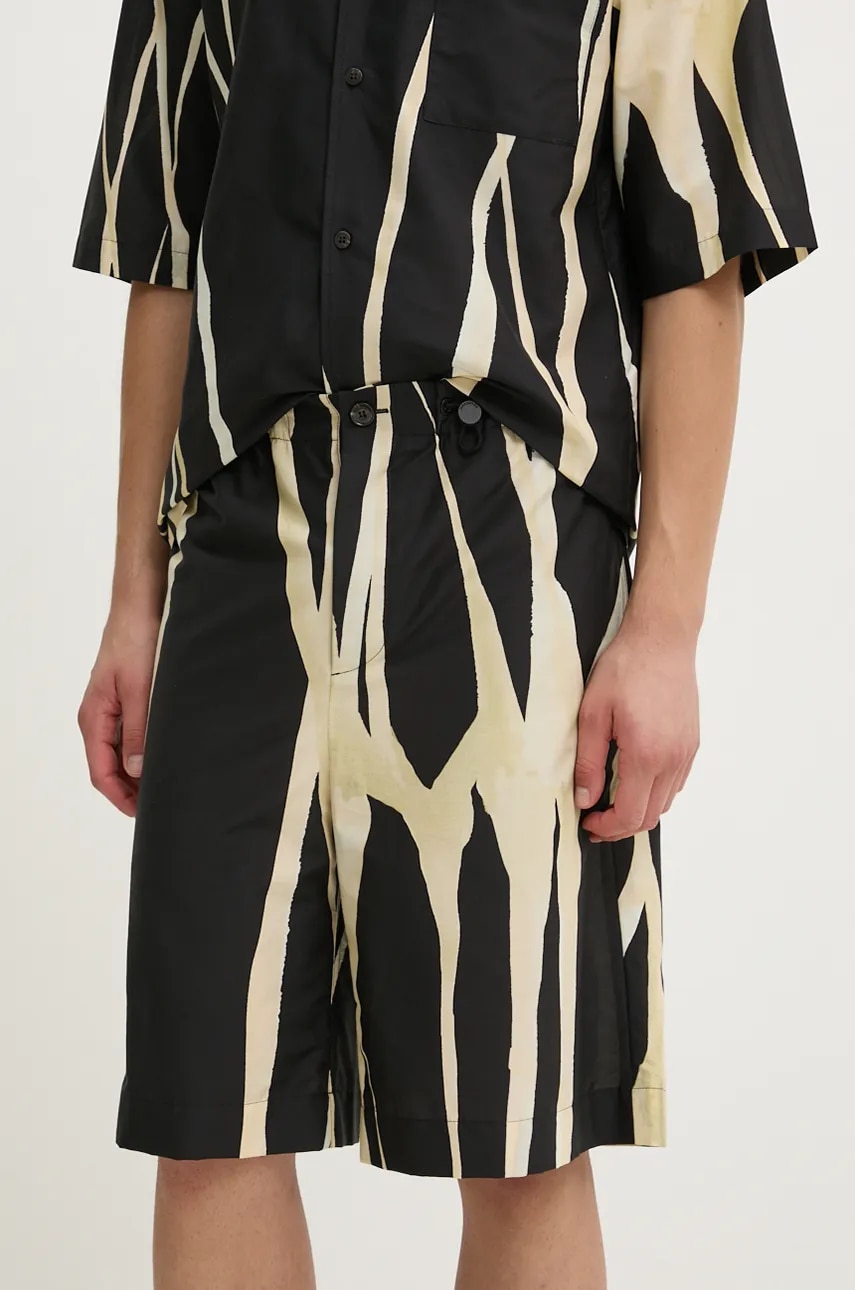 Σορτς Nanushka FELIX χρώμα: μαύρο, NM24PFPA01899