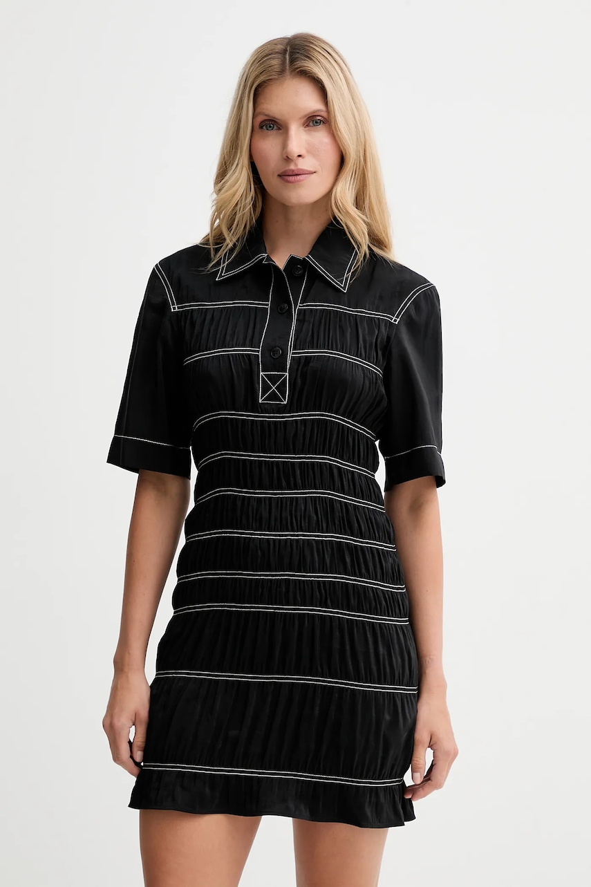 Φόρεμα Nanushka χρώμα: μαύρο, NW25PFDR09999