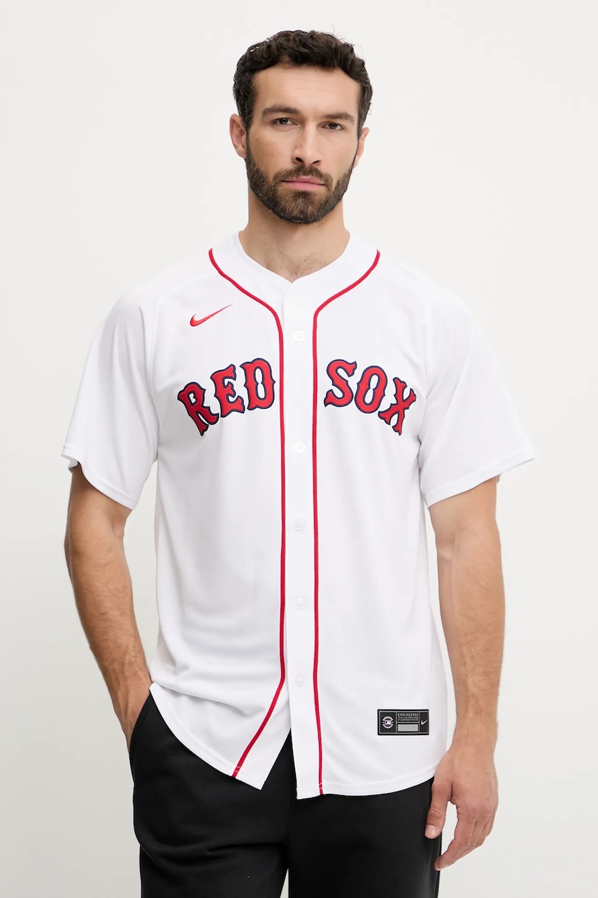 Μπλουζάκι Nike Boston Red Sox χρώμα: άσπρο, LM25-BQHO-BQ-1U2