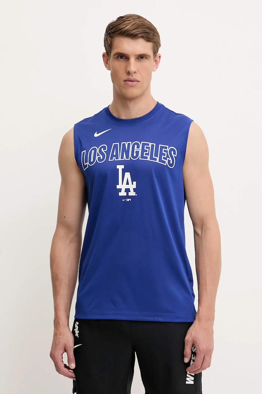 Μπλουζάκι προπόνησης Nike Los Angeles Dodgers χρώμα: μπλε, 01B3-4EW-LD-Y8P