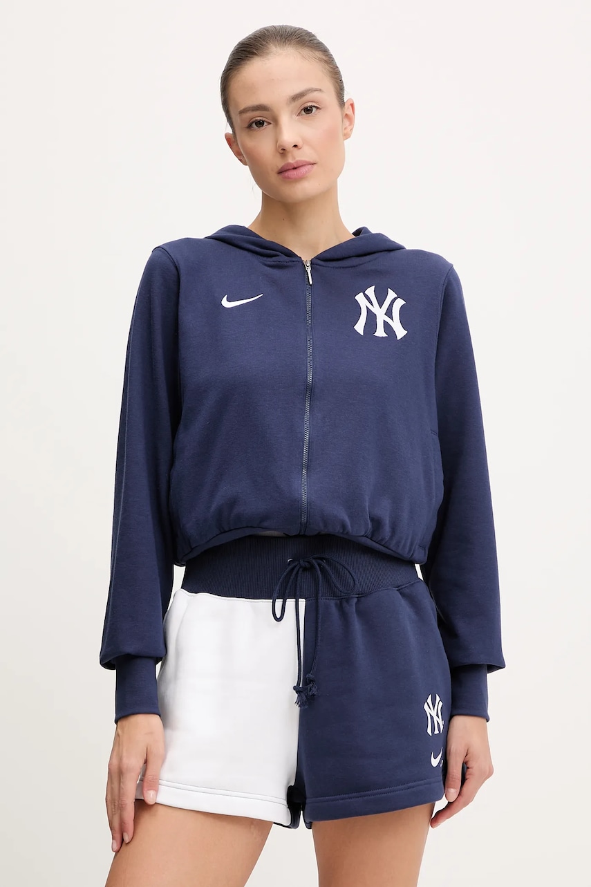 Μπλούζα Nike New York Yankees χρώμα: ναυτικό μπλε, με κουκούλα, 035D-160N-NK-HVV