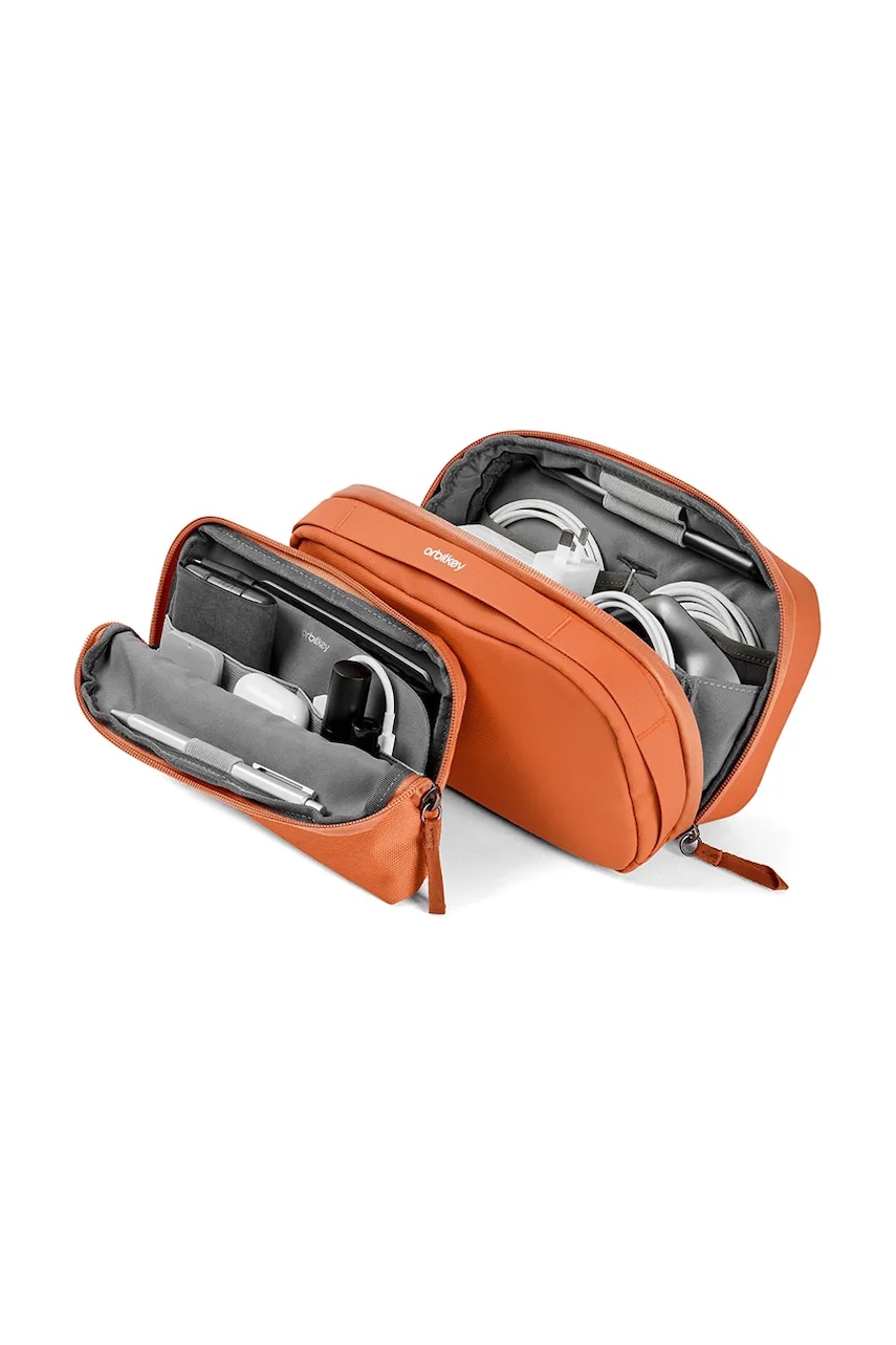 Ταξιδιωτικός οργανωτής Orbitkey Tech Pouch 23 x 14 x 8 cm χρώμα: πορτοκαλί