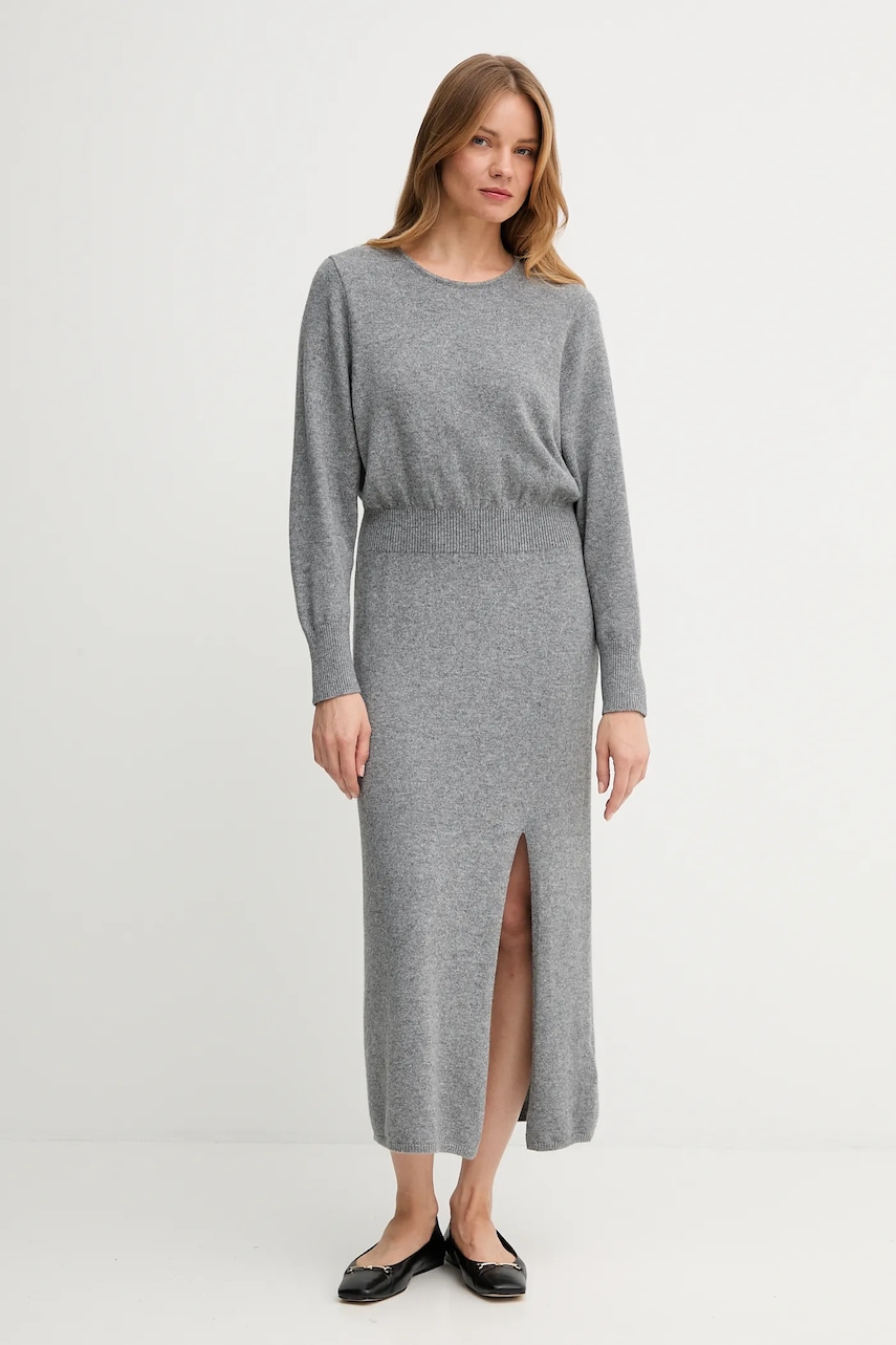 Μάλλινο φόρεμα OUI χρώμα: γκρι, 94484