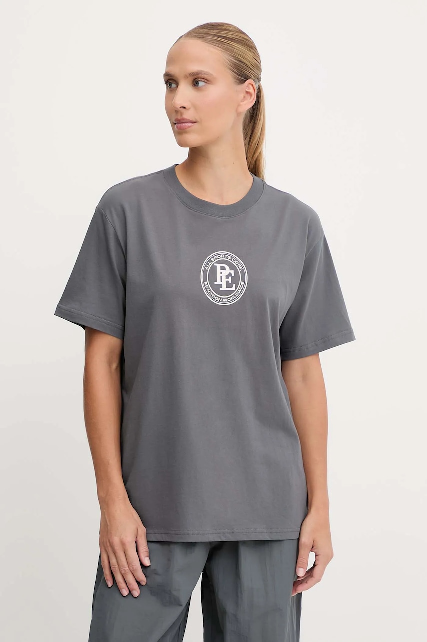Βαμβακερό μπλουζάκι P.E Nation Pulse χρώμα: γκρι, 253T130