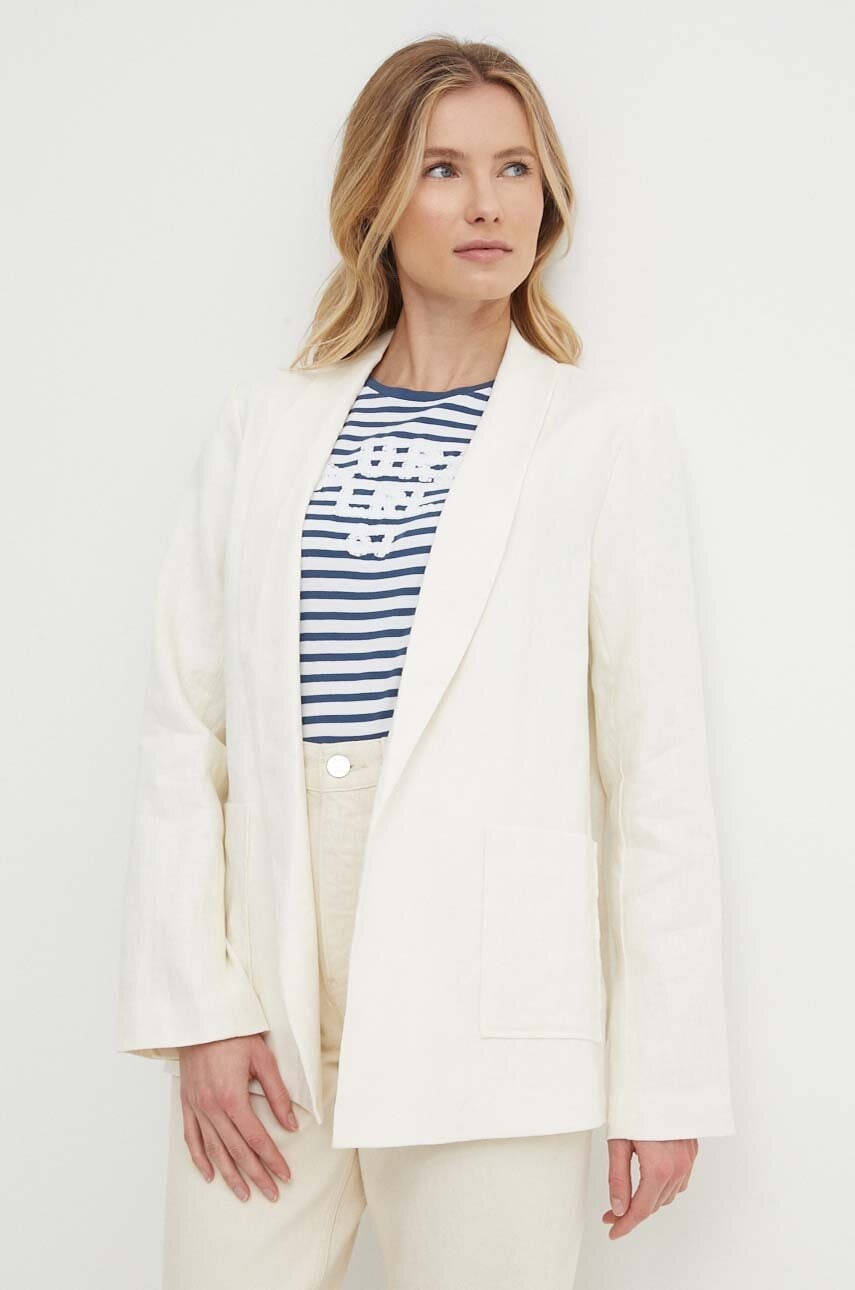 Λινό πανωφόρι Pepe Jeans MIRKA MIRKA χρώμα: μπεζ, PL402377 PL402377