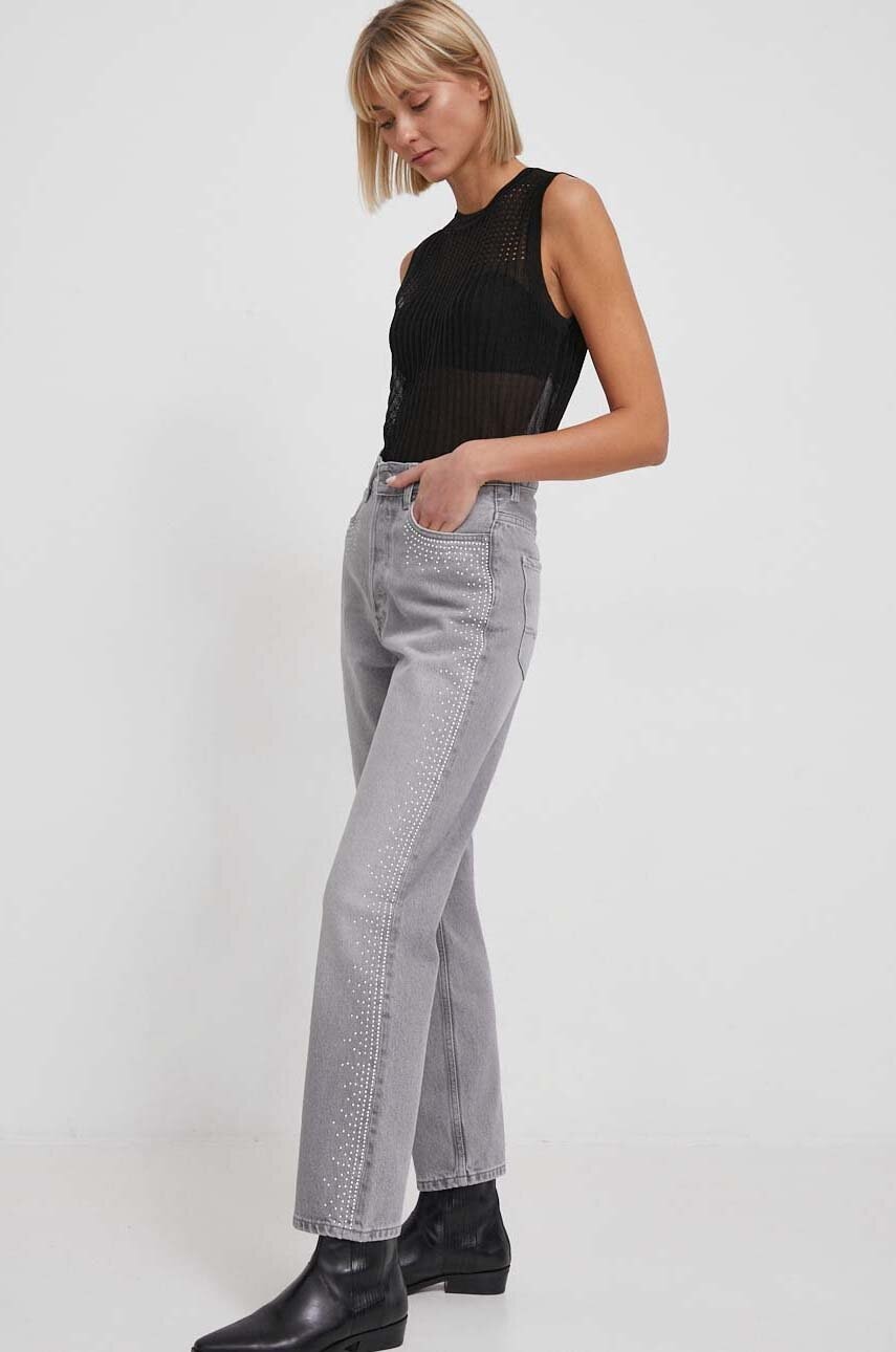 Τζιν παντελόνι Pepe Jeans STRAIGHT JEANS UHW SPARKLE PL204605
