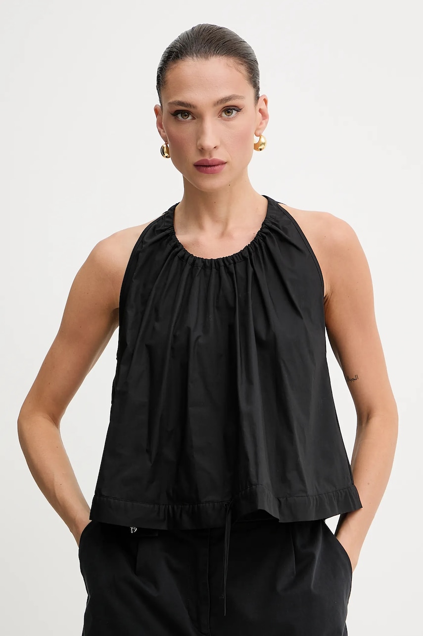 Βαμβακερή μπλούζα Pinko γυναικεία, χρώμα: μαύρο, 104953 A2CR