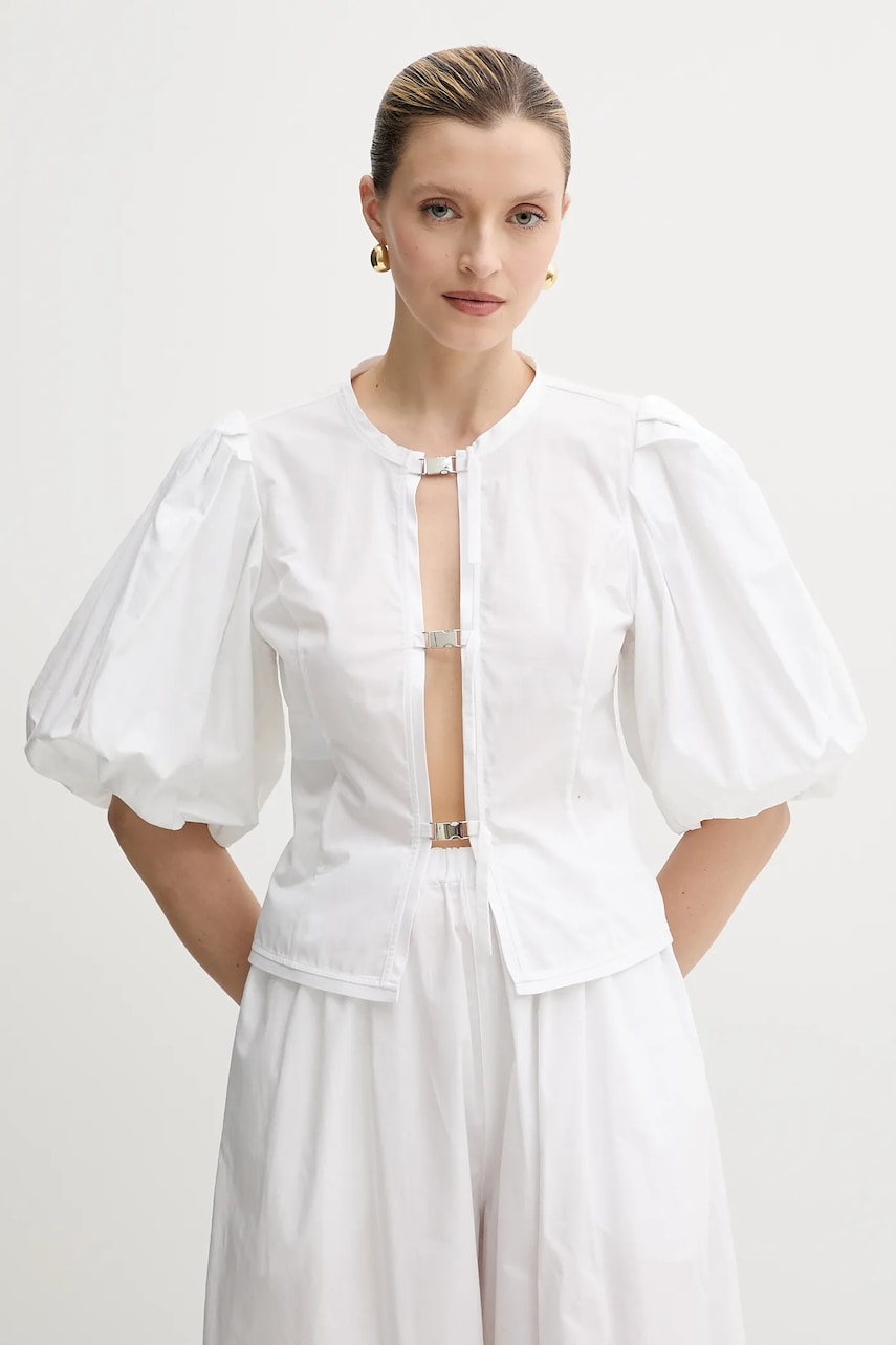 Βαμβακερή μπλούζα Pinko γυναικεία, χρώμα: άσπρο, 105185 A2LD