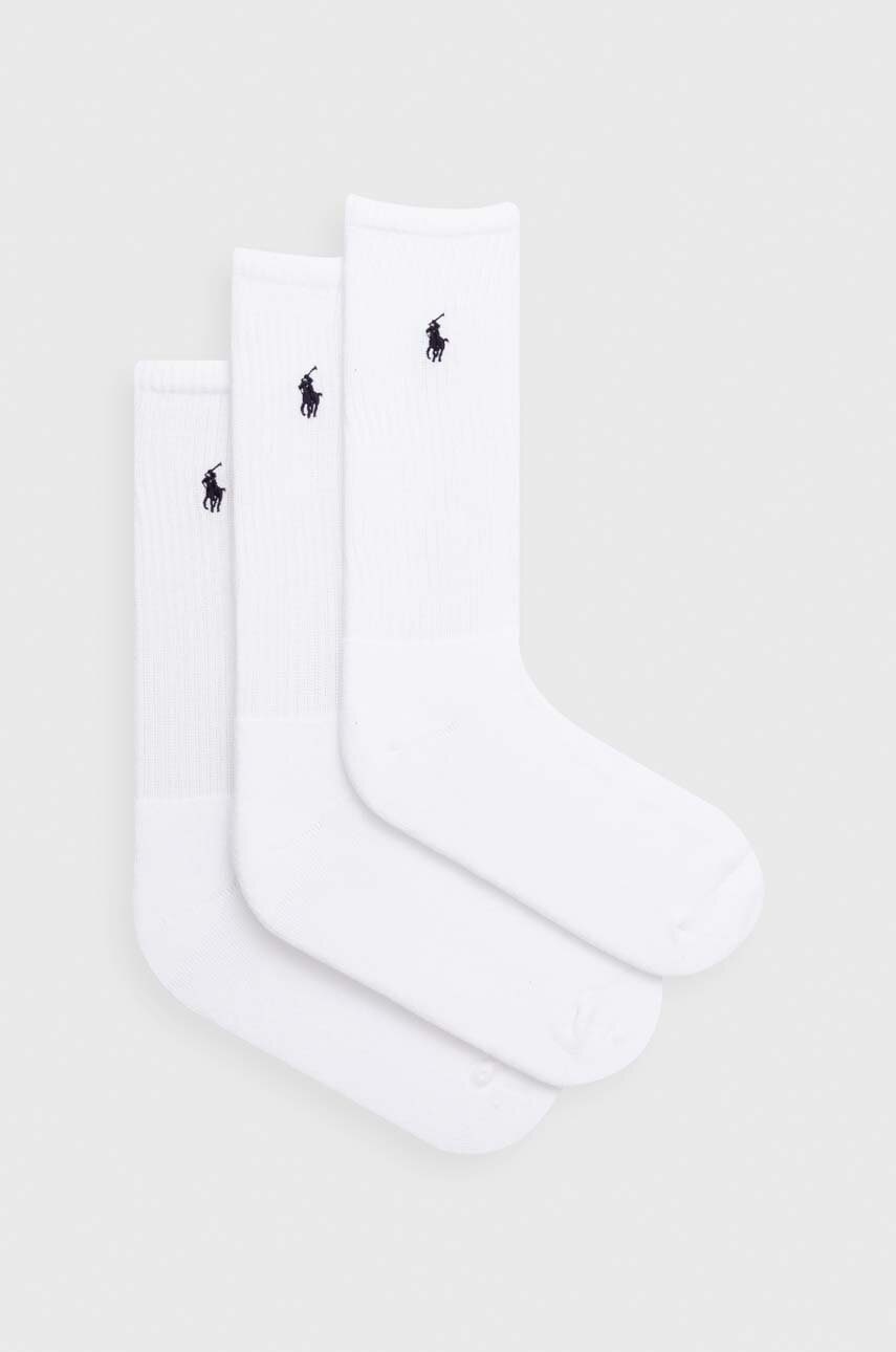 Κάλτσες Polo Ralph Lauren 3-pack χρώμα: άσπρο
