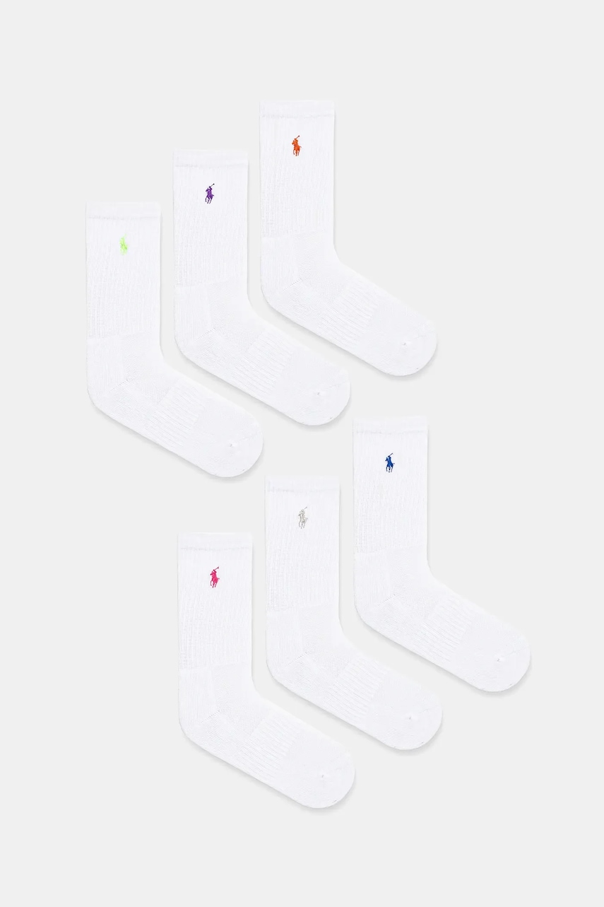 Κάλτσες Polo Ralph Lauren 6-pack χρώμα: άσπρο, 455972889