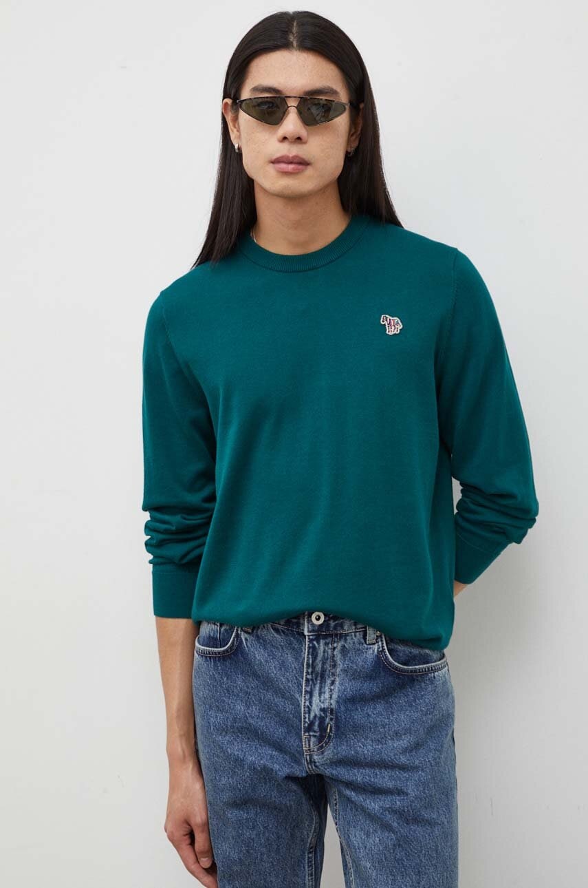 Βαμβακερό πουλόβερ PS Paul Smith χρώμα: πράσινο M2R.503XZ.M21858