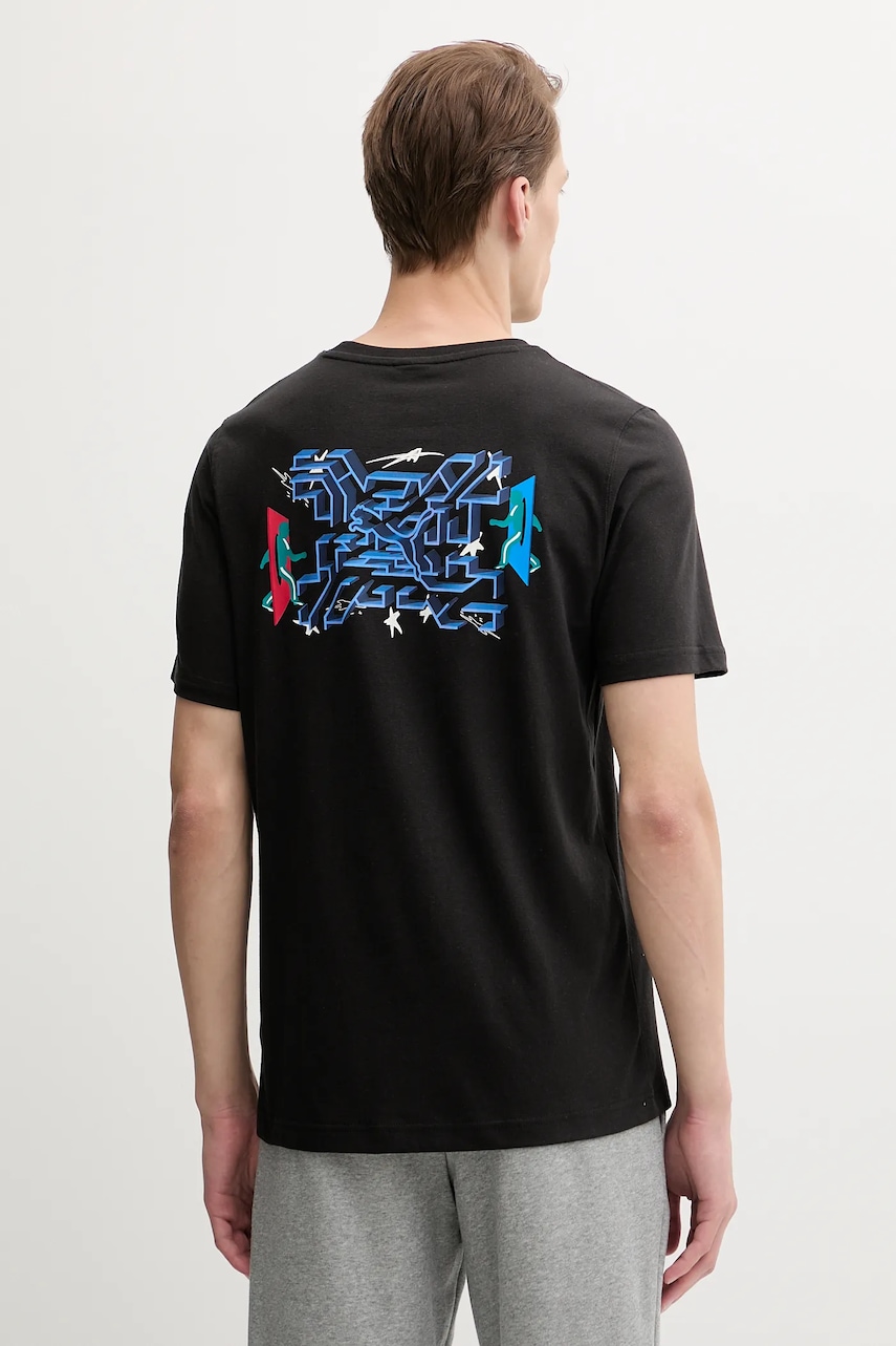 Βαμβακερό μπλουζάκι Puma PUMA x SQUID GAME ανδρικά, χρώμα: μαύρο, 630706