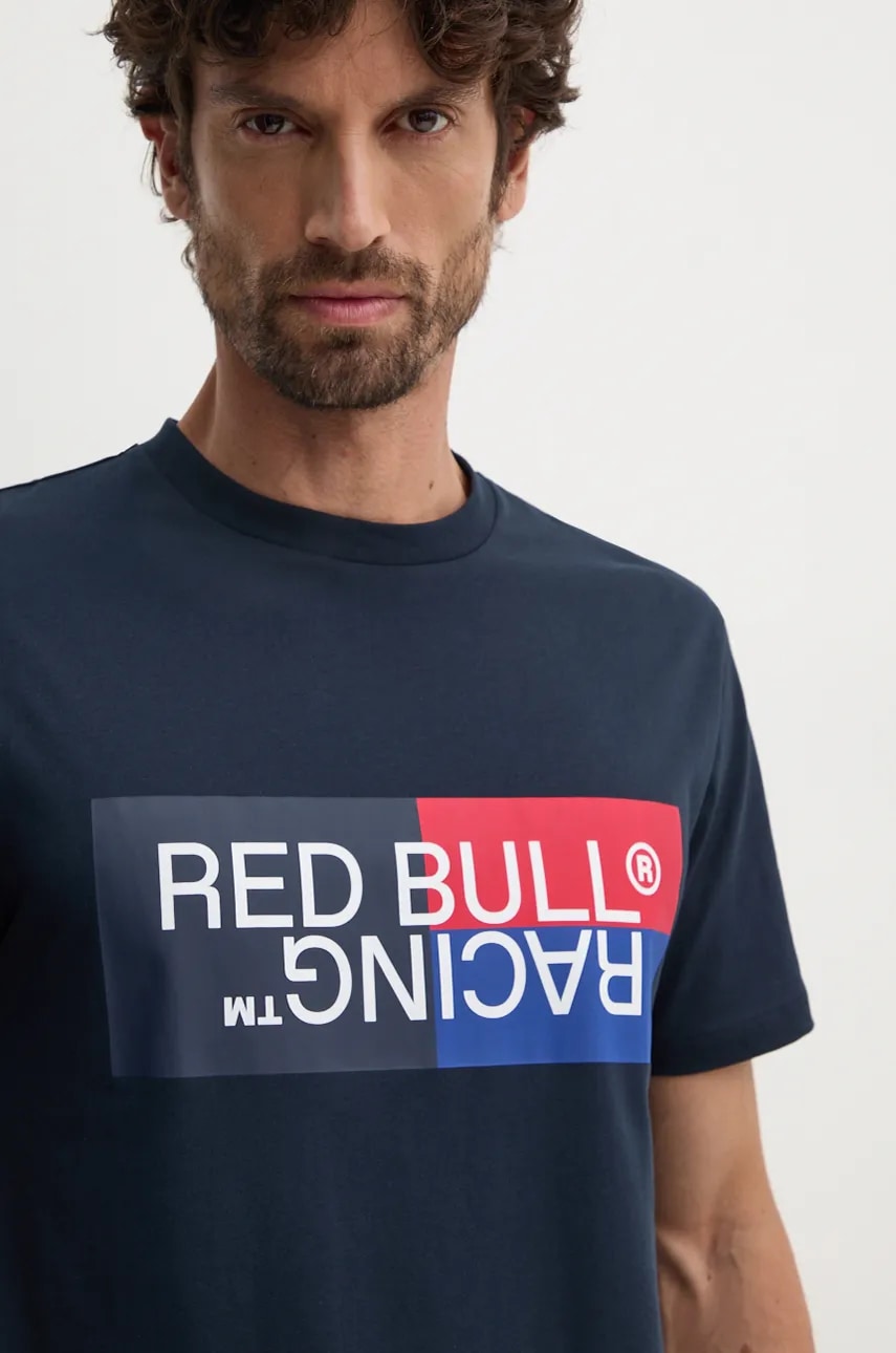 Βαμβακερό μπλουζάκι Red Bull Racing x Pepe Jeans ανδρικό, χρώμα: ναυτικό μπλε, RM500001