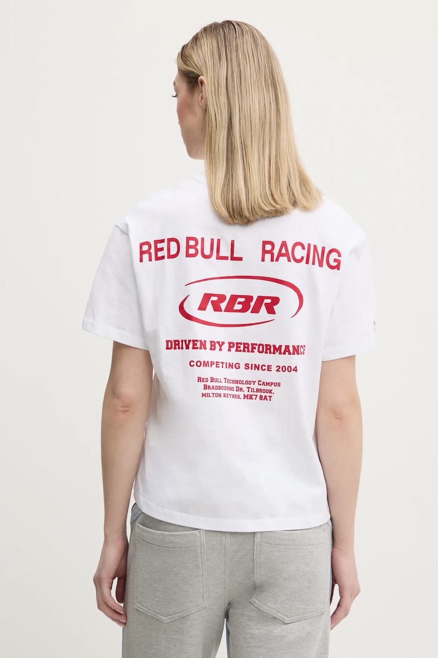 Βαμβακερό μπλουζάκι Red Bull Racing x Pepe Jeans CLUB TEE 2 γυναικείο, χρώμα: άσπρο, RL500012