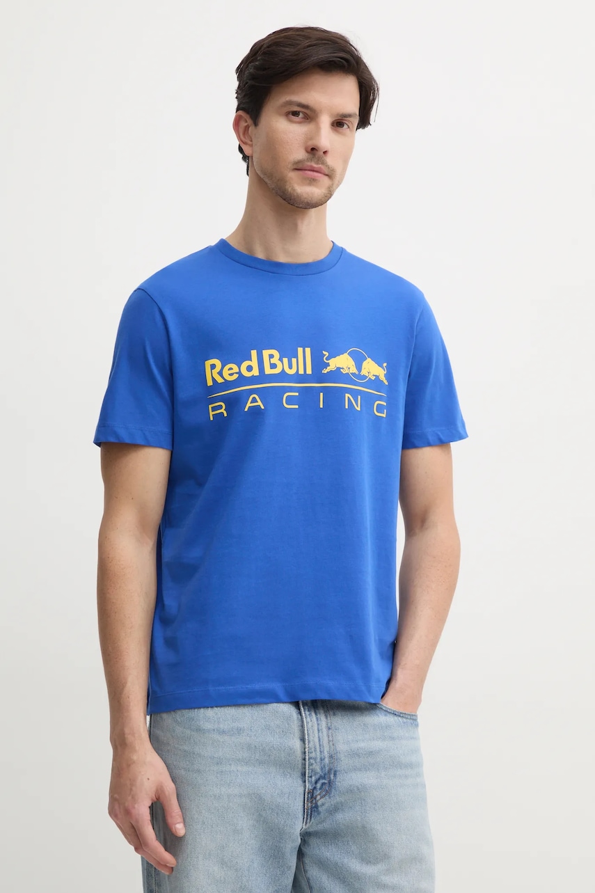Βαμβακερό μπλουζάκι Red Bull Racing x Pepe Jeans LOGO TEE ανδρικό, χρώμα: μοβ, RM500016