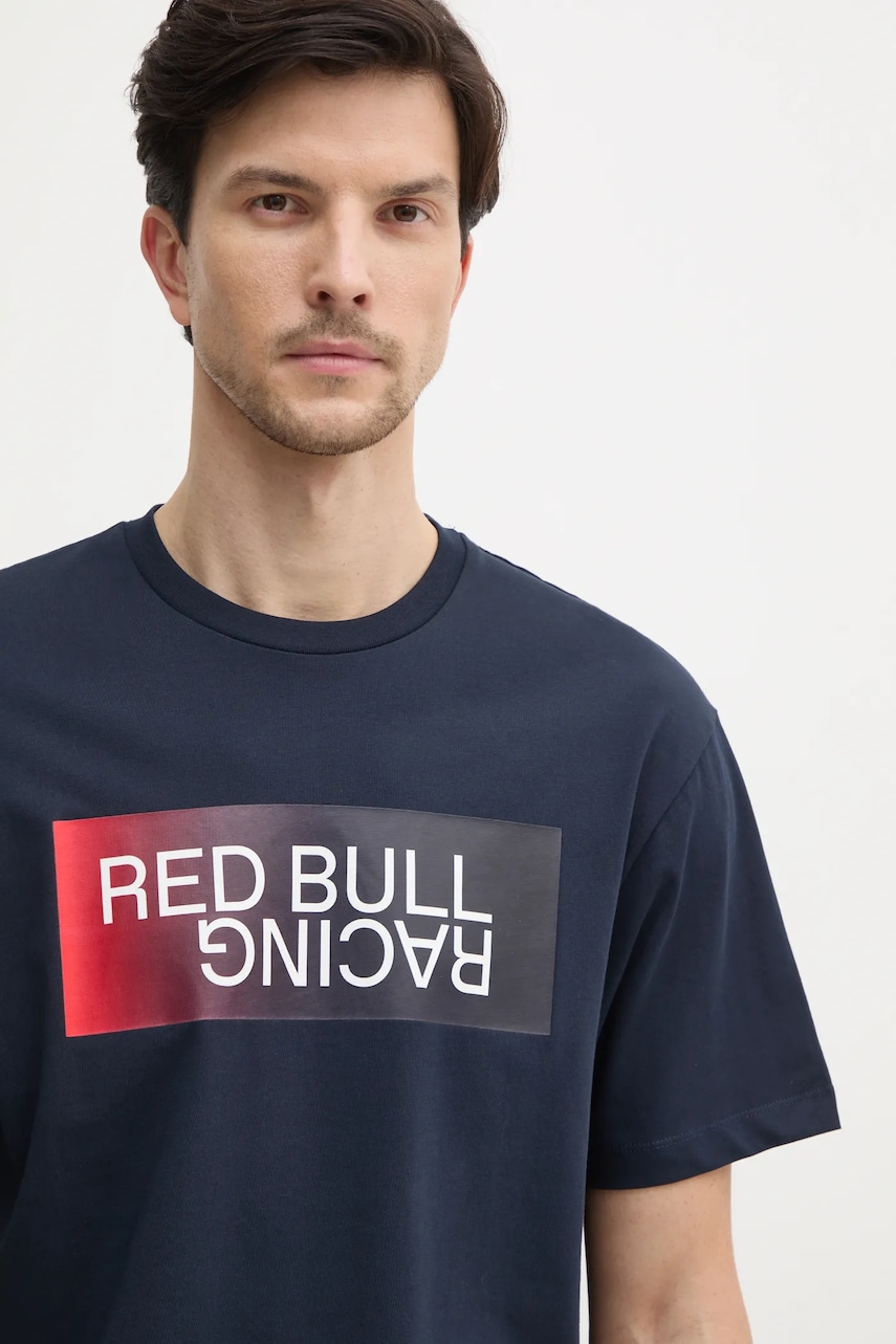 Βαμβακερό μπλουζάκι Red Bull Racing x Pepe Jeans OMBRE LOGO TEE ανδρικό, χρώμα: ναυτικό μπλε, RM500019