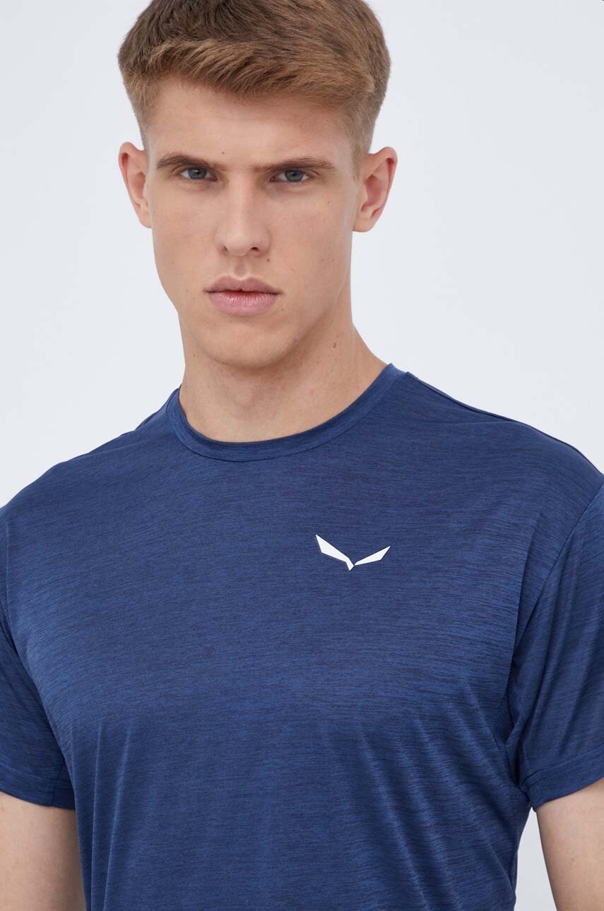 Αθλητικό μπλουζάκι Salewa Puez Melange χρώμα: ναυτικό μπλε