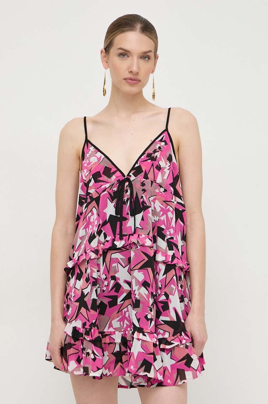 Φόρεμα Silvian Heach χρώμα: ροζ