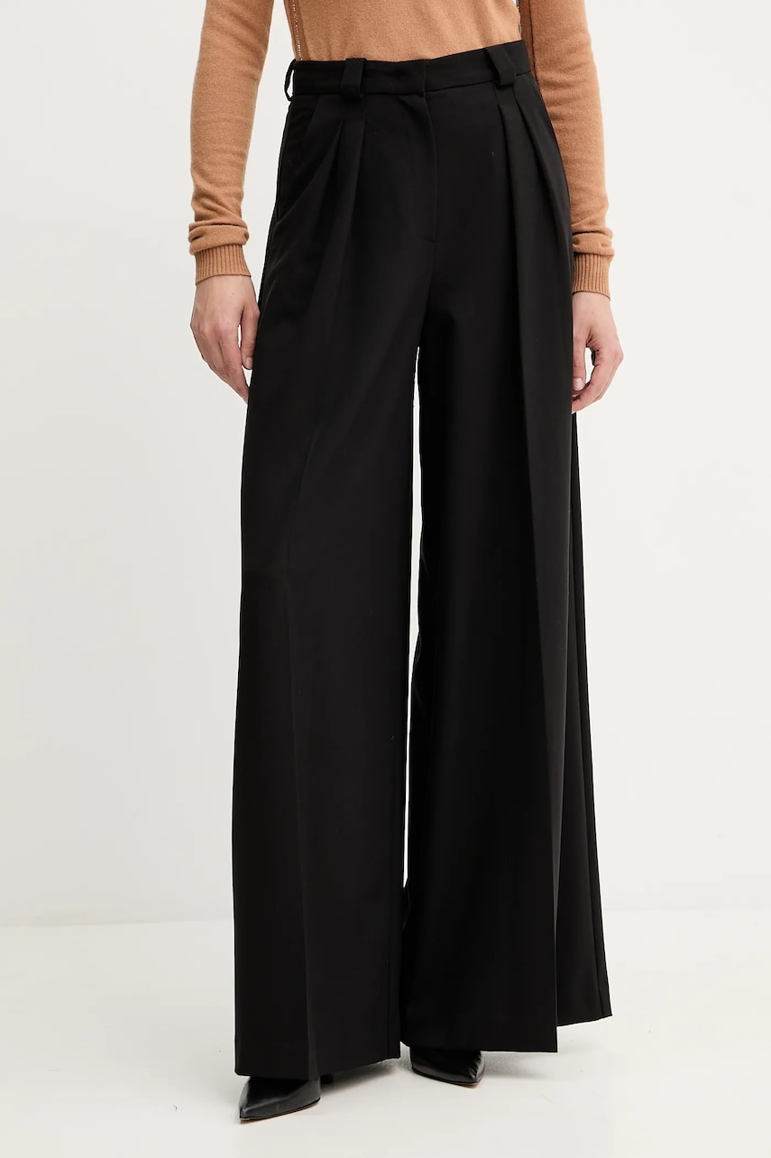 Παντελόνι Simona Corsellini χρώμα: μαύρο, A25CPPA00301