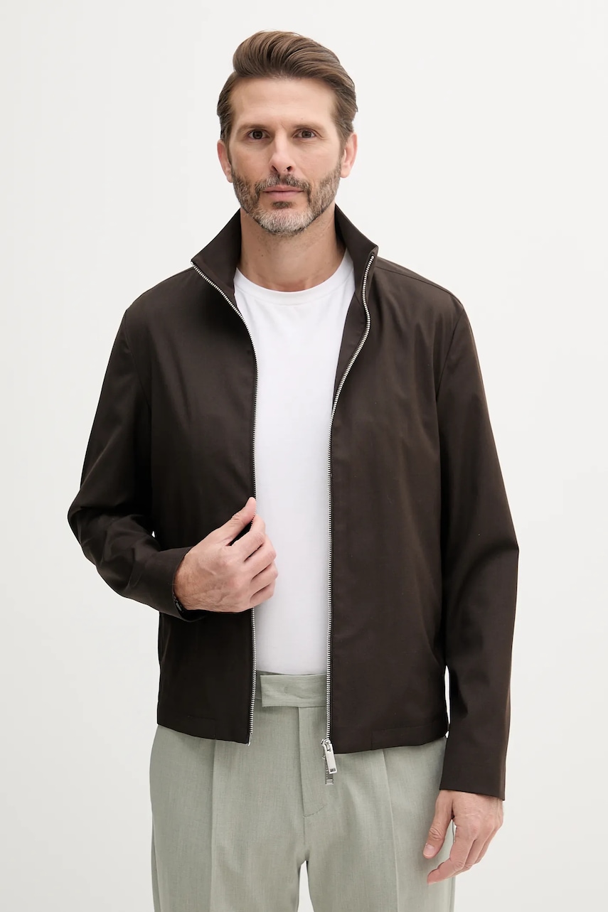 Μπουφάν Sisley χρώμα: καφέ, 2TBJSN03S