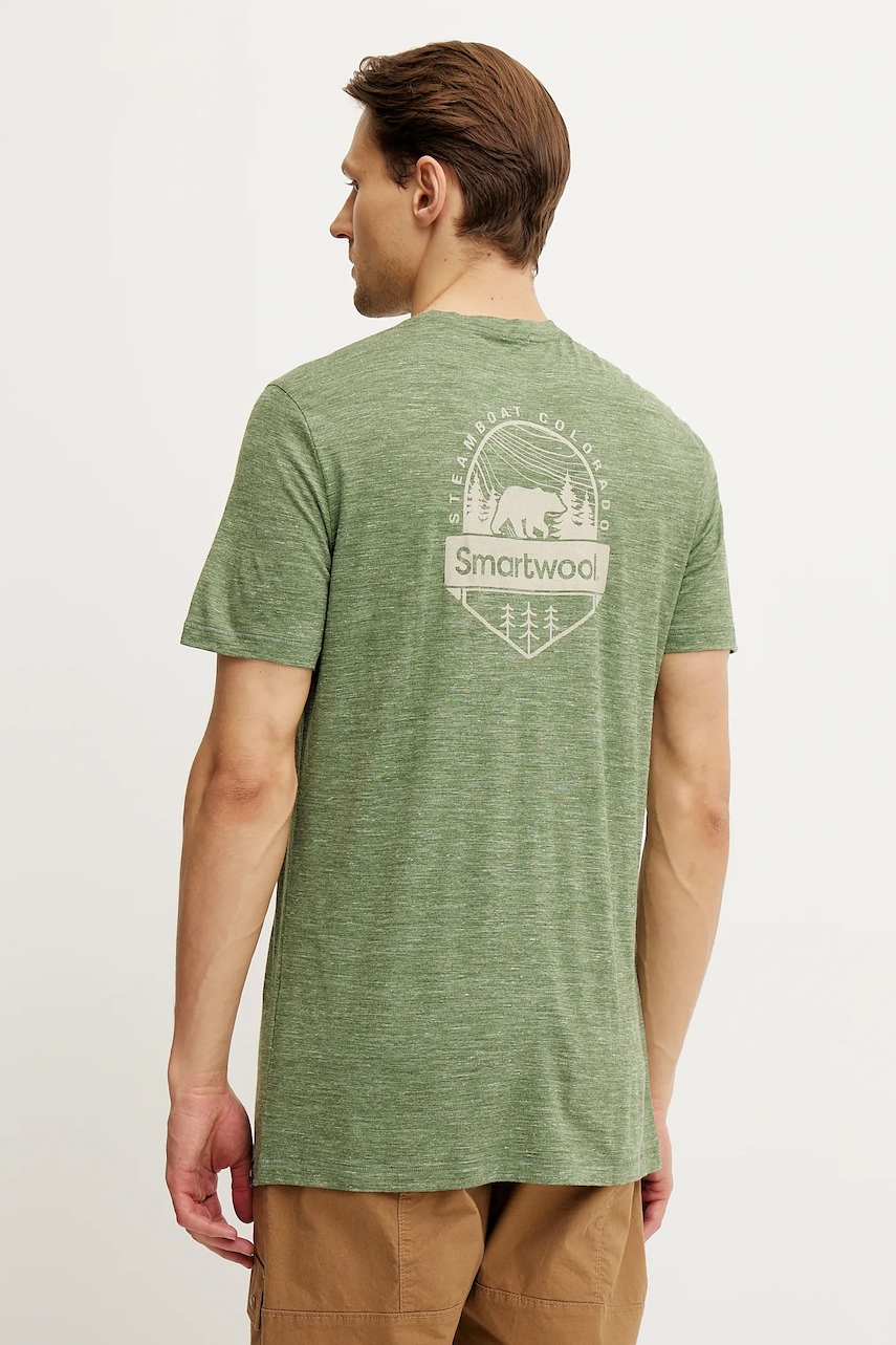 Αθλητικό μπλουζάκι Smartwool χρώμα: πράσινο, SW002758
