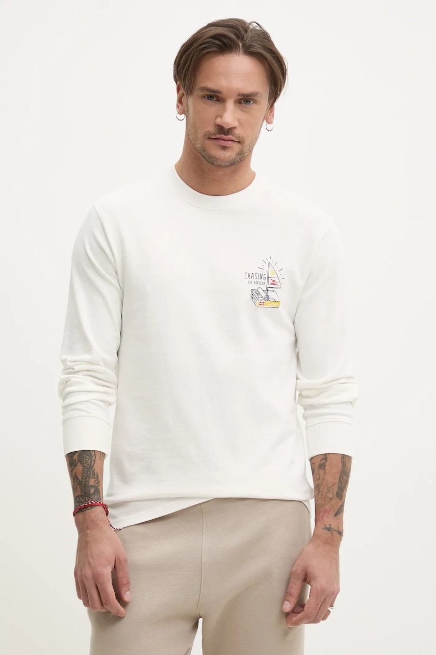 Βαμβακερή μπλούζα Solid OVIE χρώμα: άσπρο, 21108520.114201