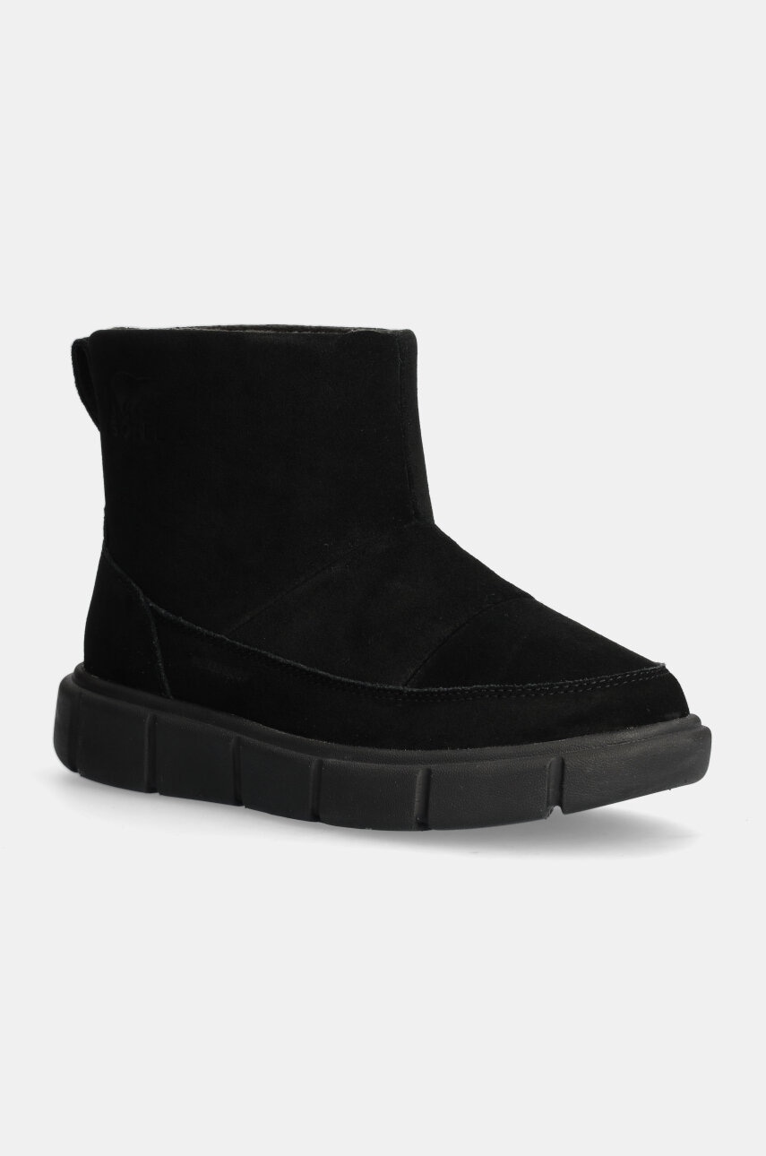 Μπότες χιονιού σουέτ Sorel SOREL EXPLORER III SLIP χρώμα: μαύρο, 2077971010