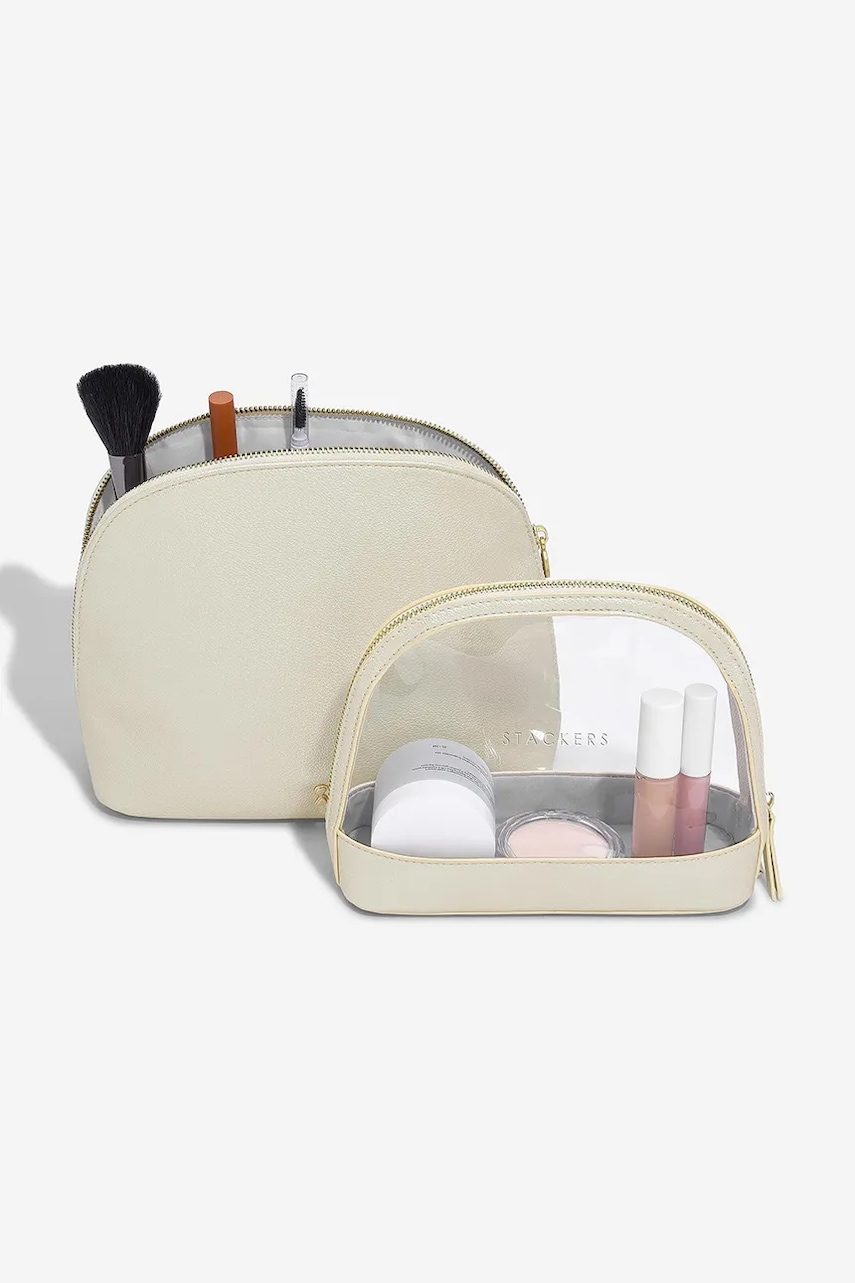 Σετ τσαντών καλλυντικών Stackers 2-pack χρώμα: μπεζ, 0