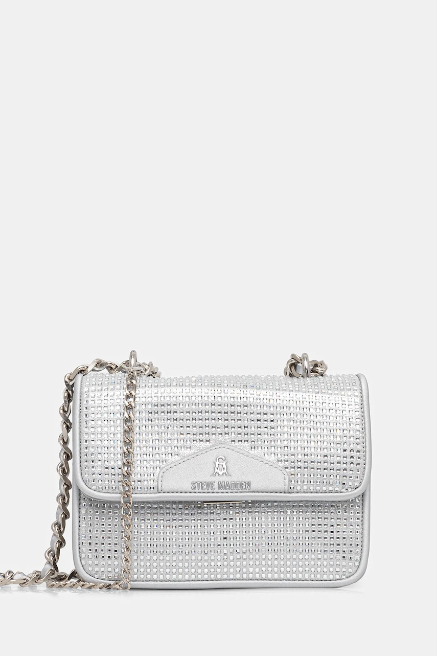 Τσάντα Steve Madden Bzeno χρώμα: ασημί, SM13001621