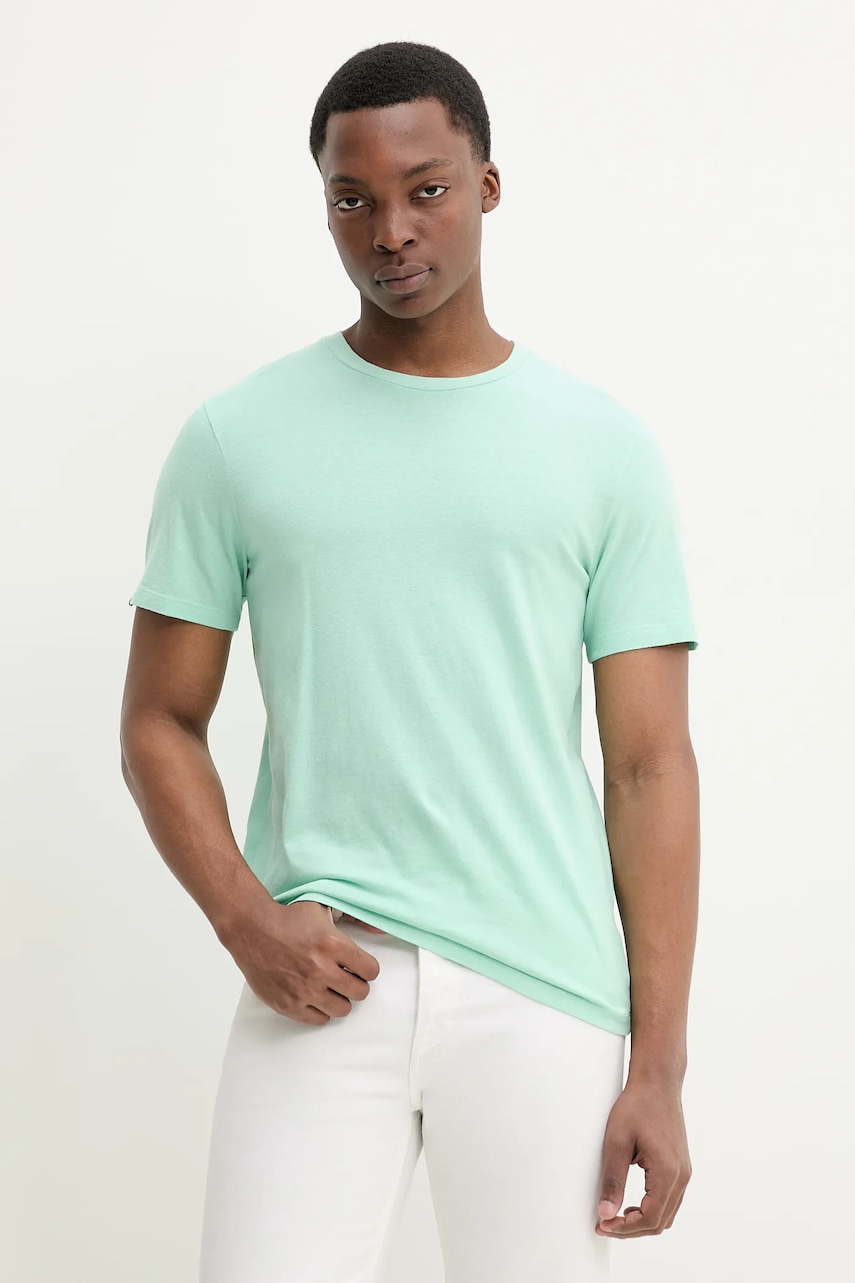 Βαμβακερό μπλουζάκι Superdry ανδρικό, χρώμα: πράσινο, M1012140A-2MD