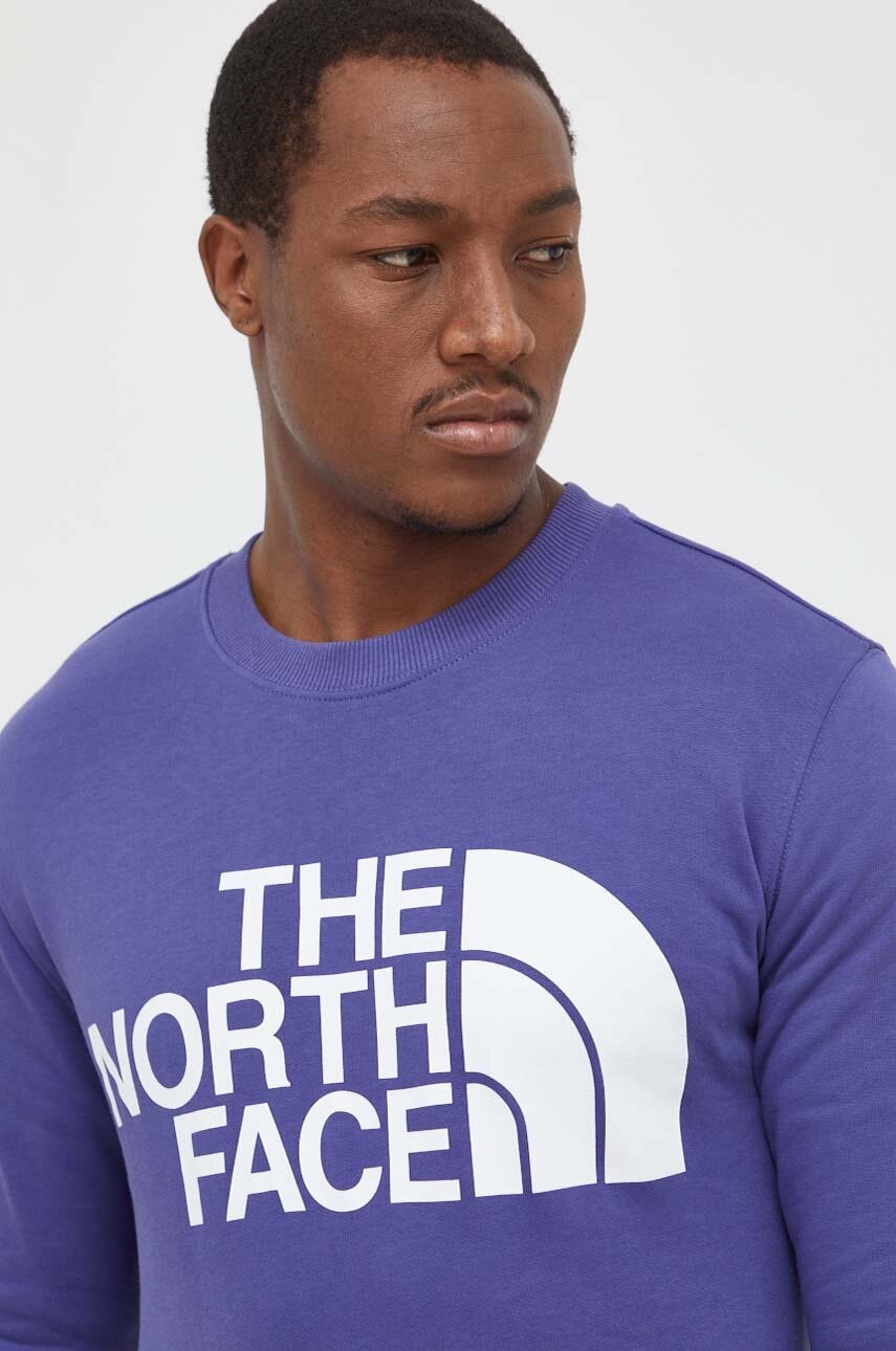 Βαμβακερή μπλούζα The North Face χρώμα: μοβ