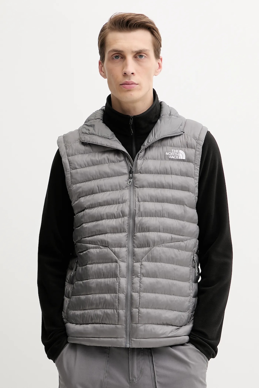 Αμάνικο μπουφάν The North Face Huila χρώμα: γκρι, NF0A8DW40UZ1