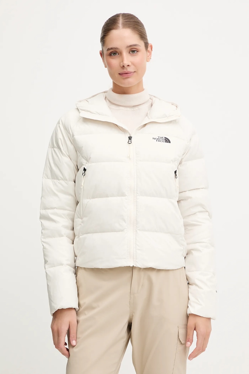 Πουπουλένιο αθλητικό μπουφάν The North Face Hyalite χρώμα: μπεζ, NF0A8E75QLI1