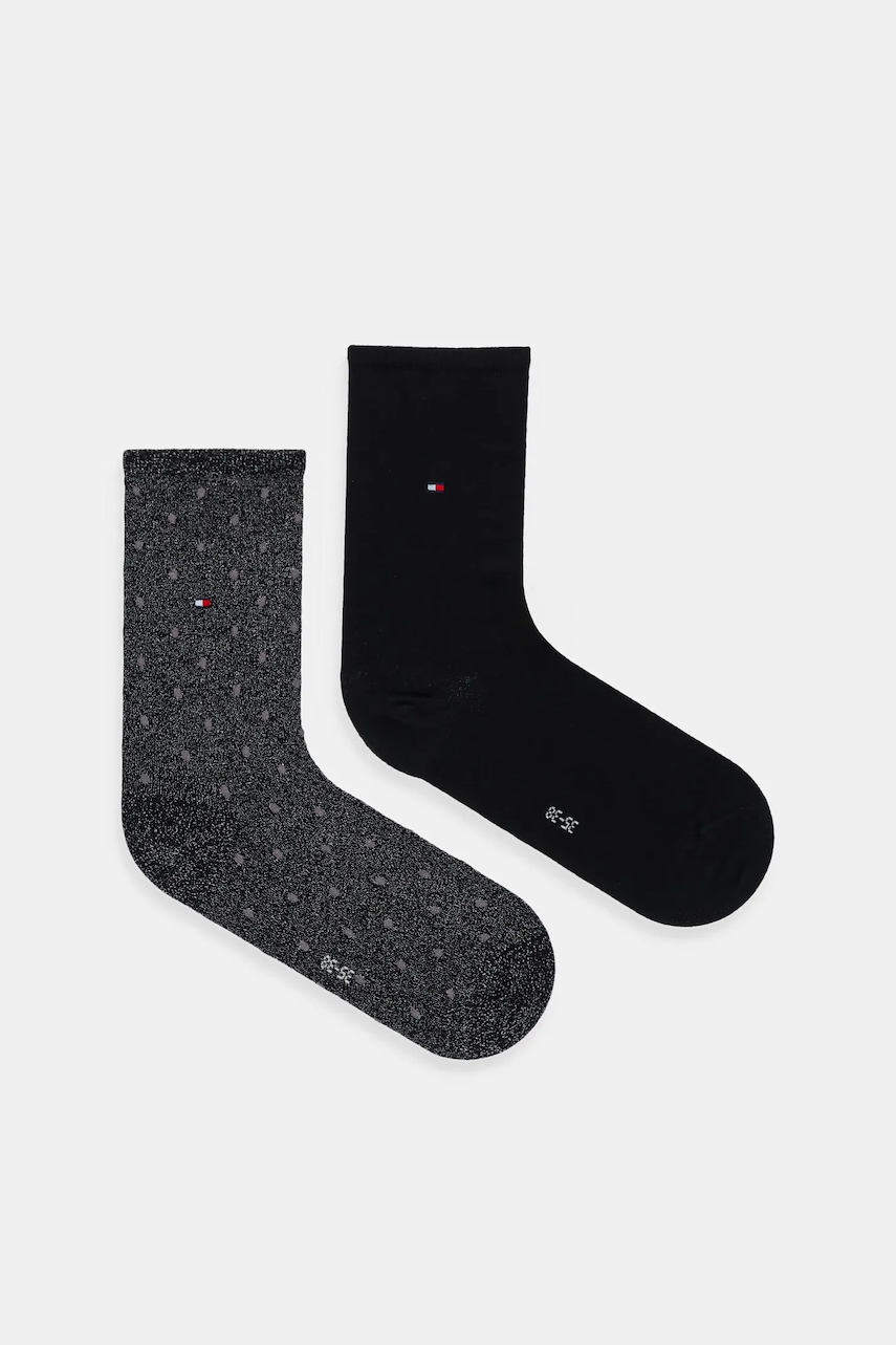 Κάλτσες Tommy Hilfiger 2-pack χρώμα: μαύρο, 100001493