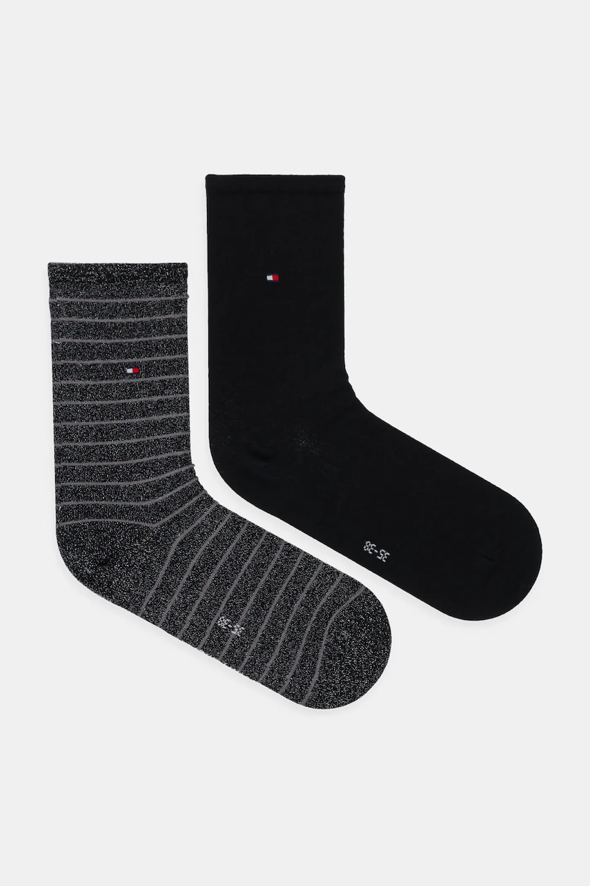 Κάλτσες Tommy Hilfiger 2-pack χρώμα: μαύρο, 100001494