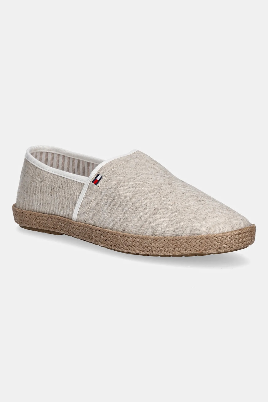 Εσπαντρίγιες Tommy Hilfiger HILFIGER CHAMBRAY ESPADRILLE χρώμα: μπεζ, FM0FM05391