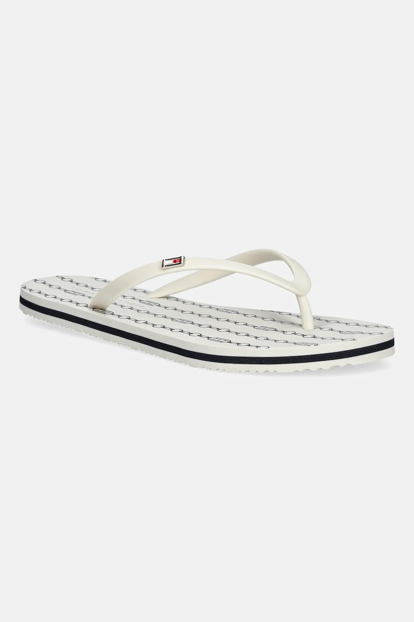 Σαγιονάρες Tommy Hilfiger HILFIGER STRAP BEACH SANDAL χρώμα: μπεζ, FW0FW08518