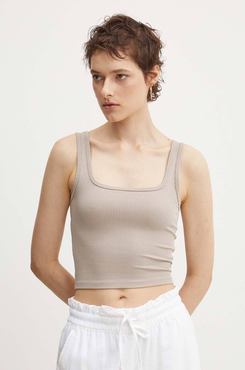 Top Hollister Co. χρώμα: μπεζ