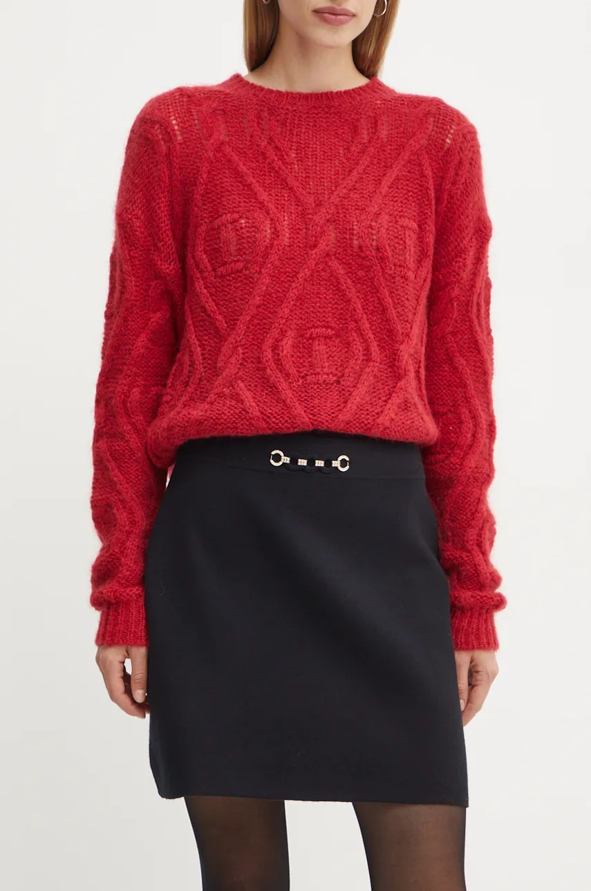 Φούστα Twinset χρώμα: μαύρο, 242TP3183